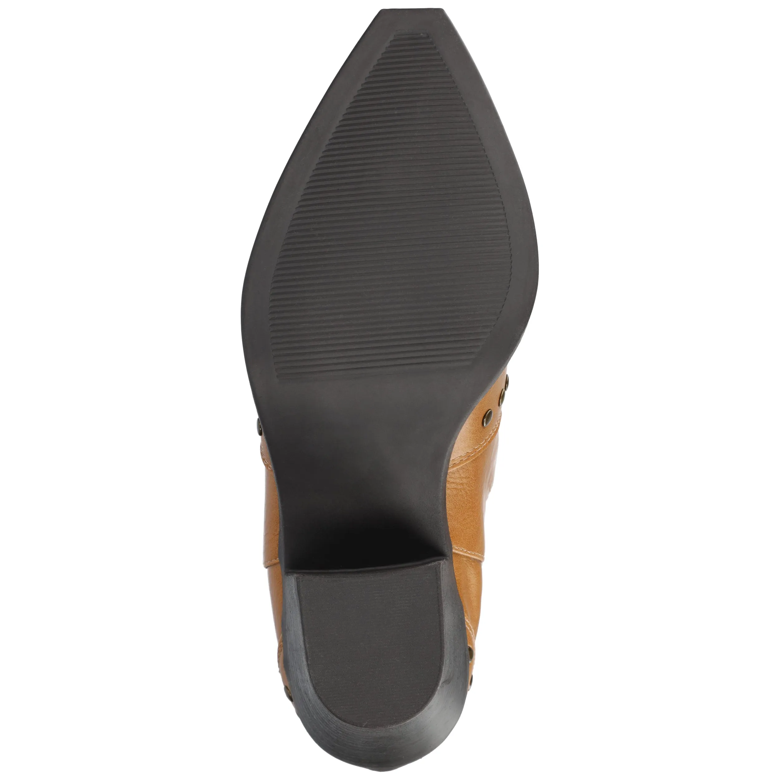Journee Womens Braylee Studded Western Ankle Booties
