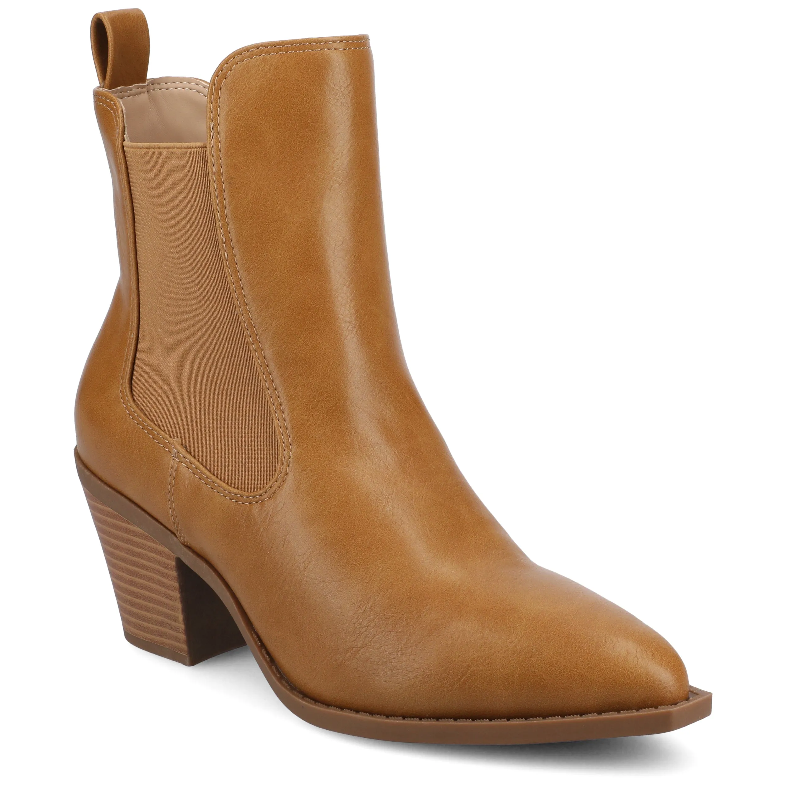 Journee Womens Rosemary Western Chelsea Booties