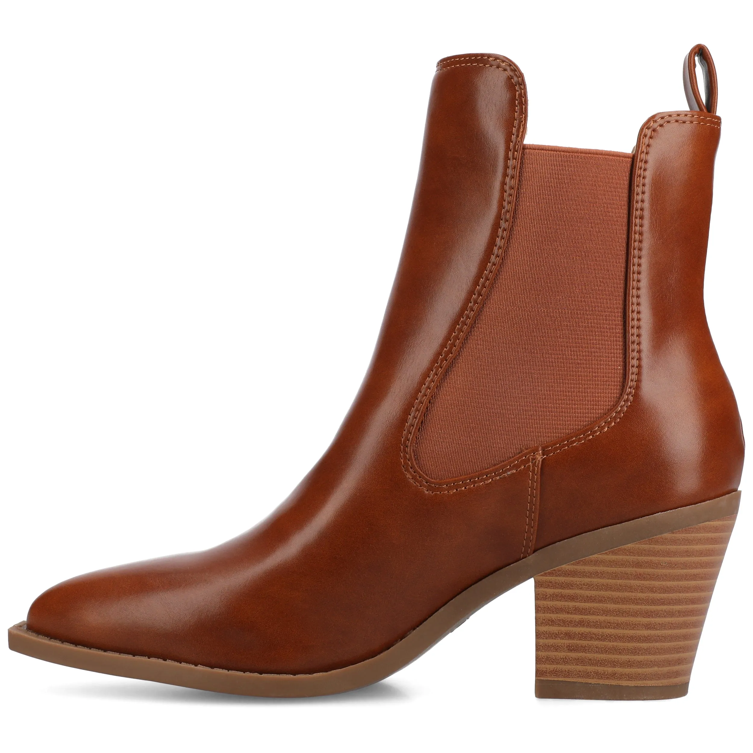 Journee Womens Rosemary Western Chelsea Booties