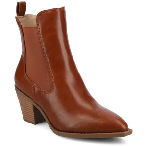 Journee Womens Rosemary Western Chelsea Booties