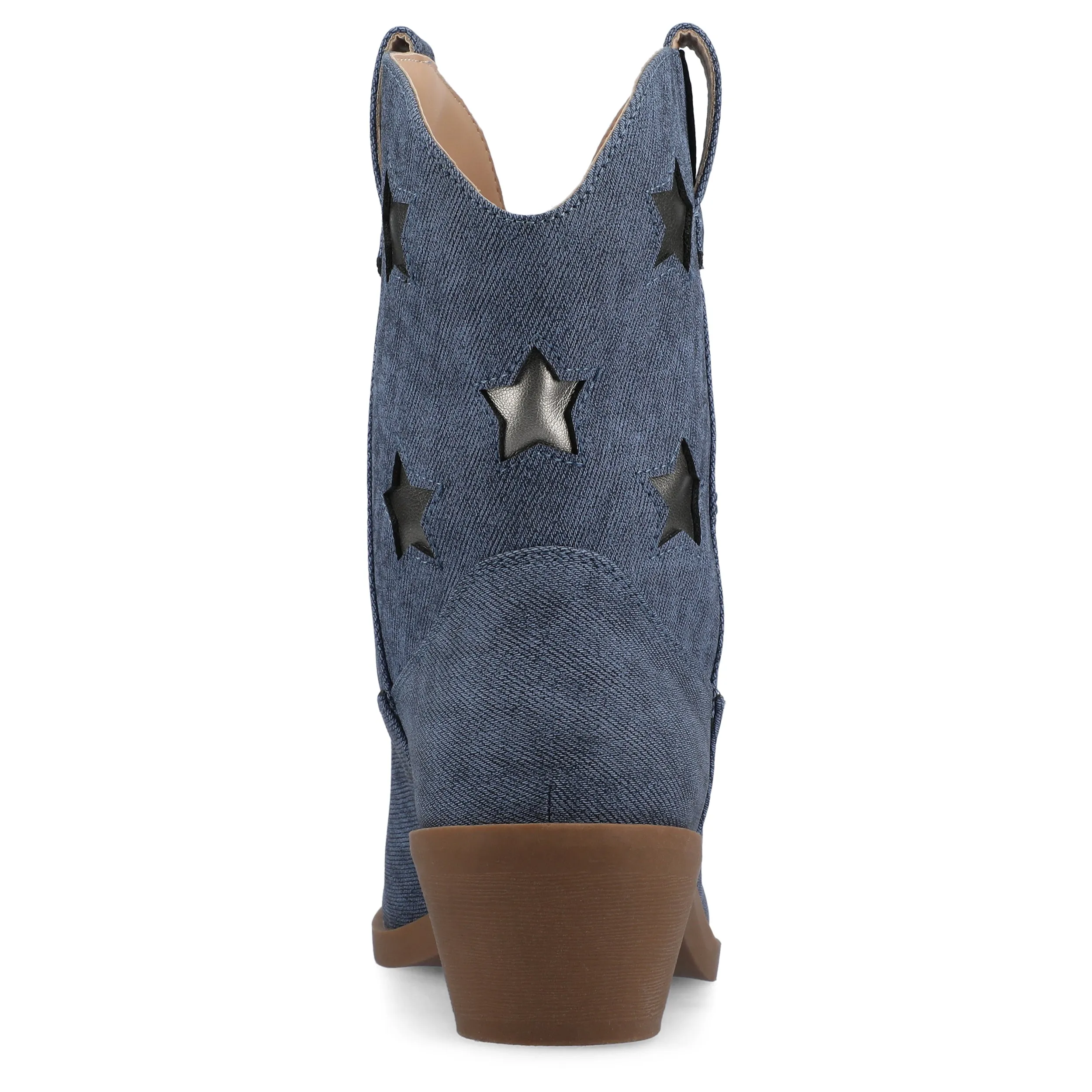 Journee Womens Underwood Medium and Wide Width Western Star Detail Ankle Booties
