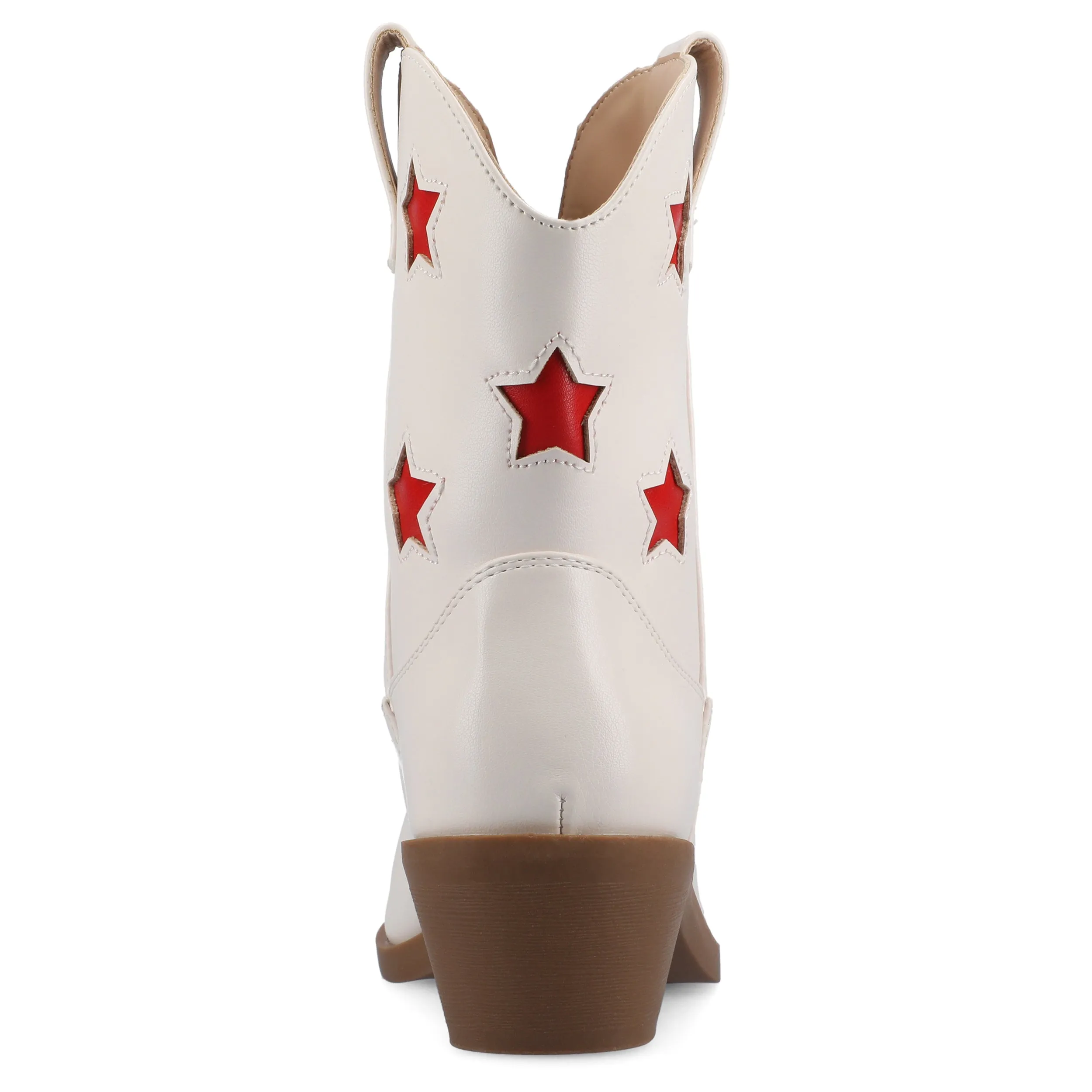 Journee Womens Underwood Medium and Wide Width Western Star Detail Ankle Booties