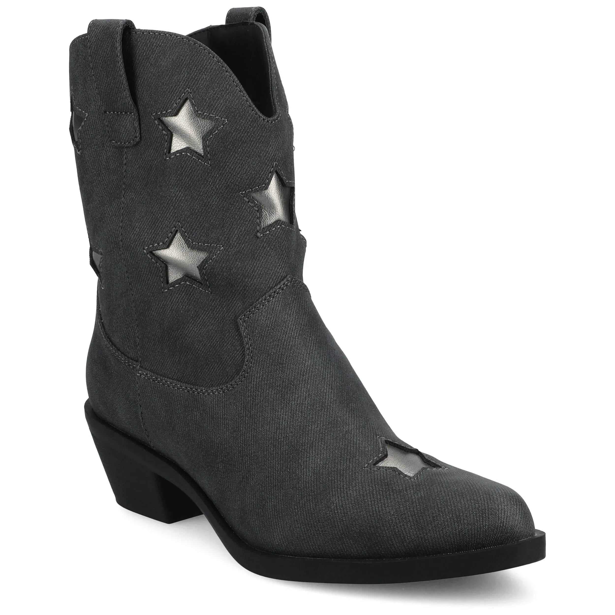 Journee Womens Underwood Medium and Wide Width Western Star Detail Ankle Booties