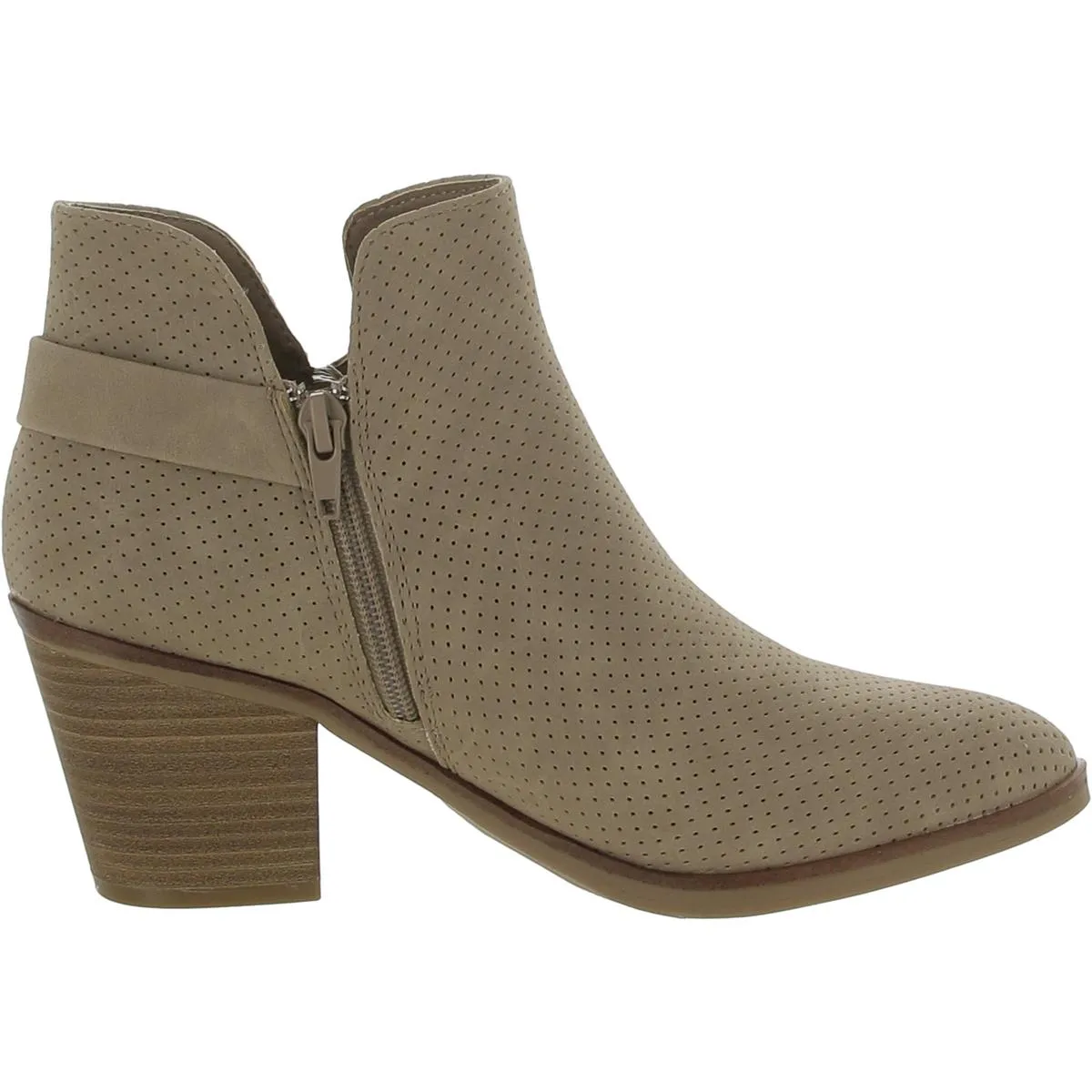 Jullep Womens Faux Suede Almond Toe Booties