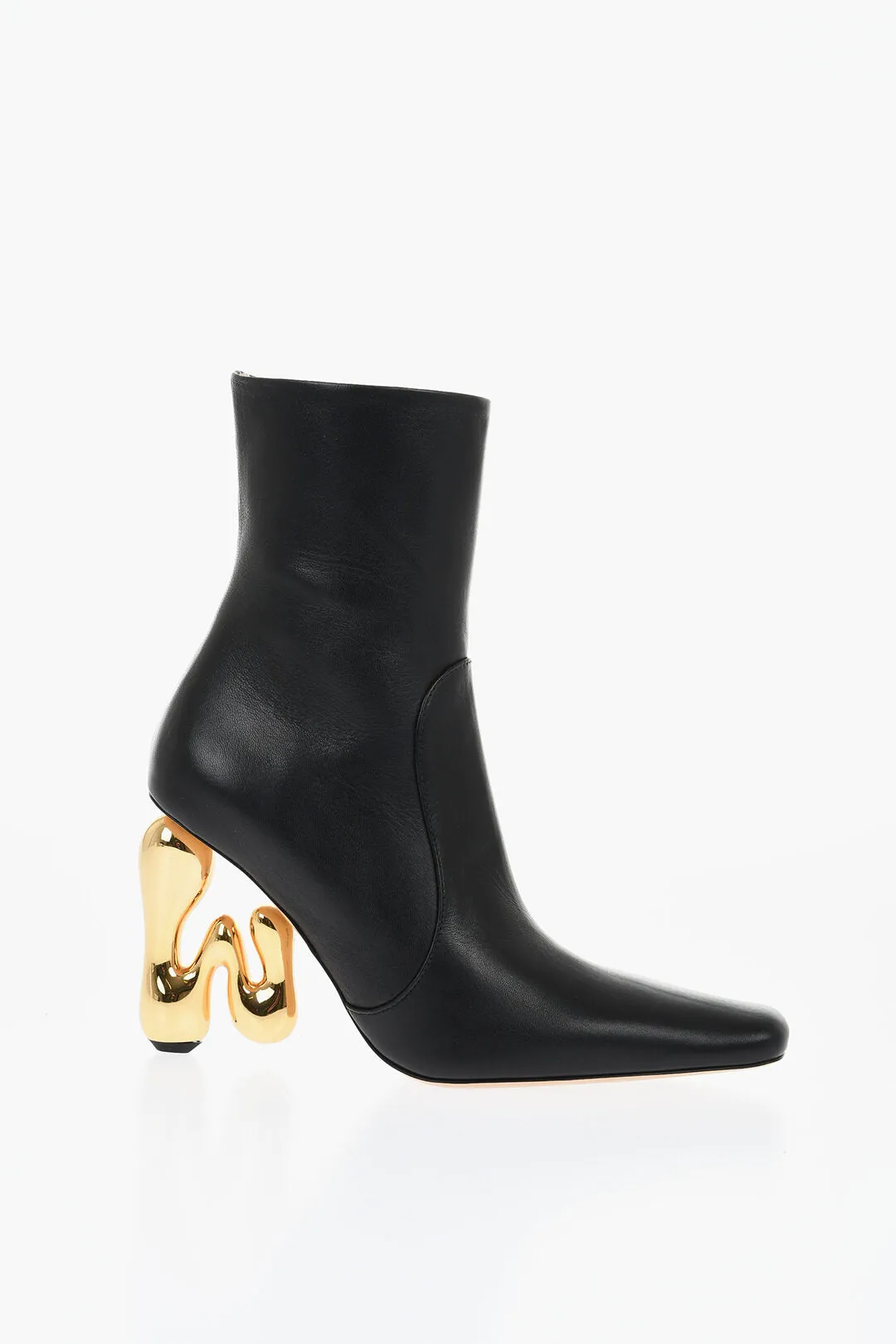 J.w.anderson Leather Letter Booties With Statement Heel 10 Cm