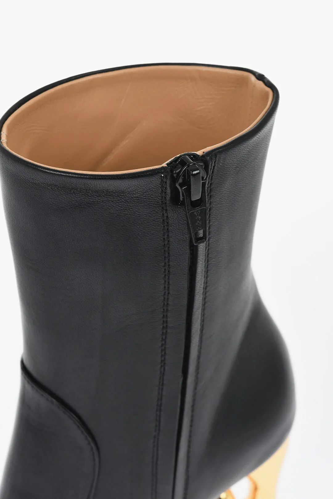J.w.anderson Leather Letter Booties With Statement Heel 10 Cm
