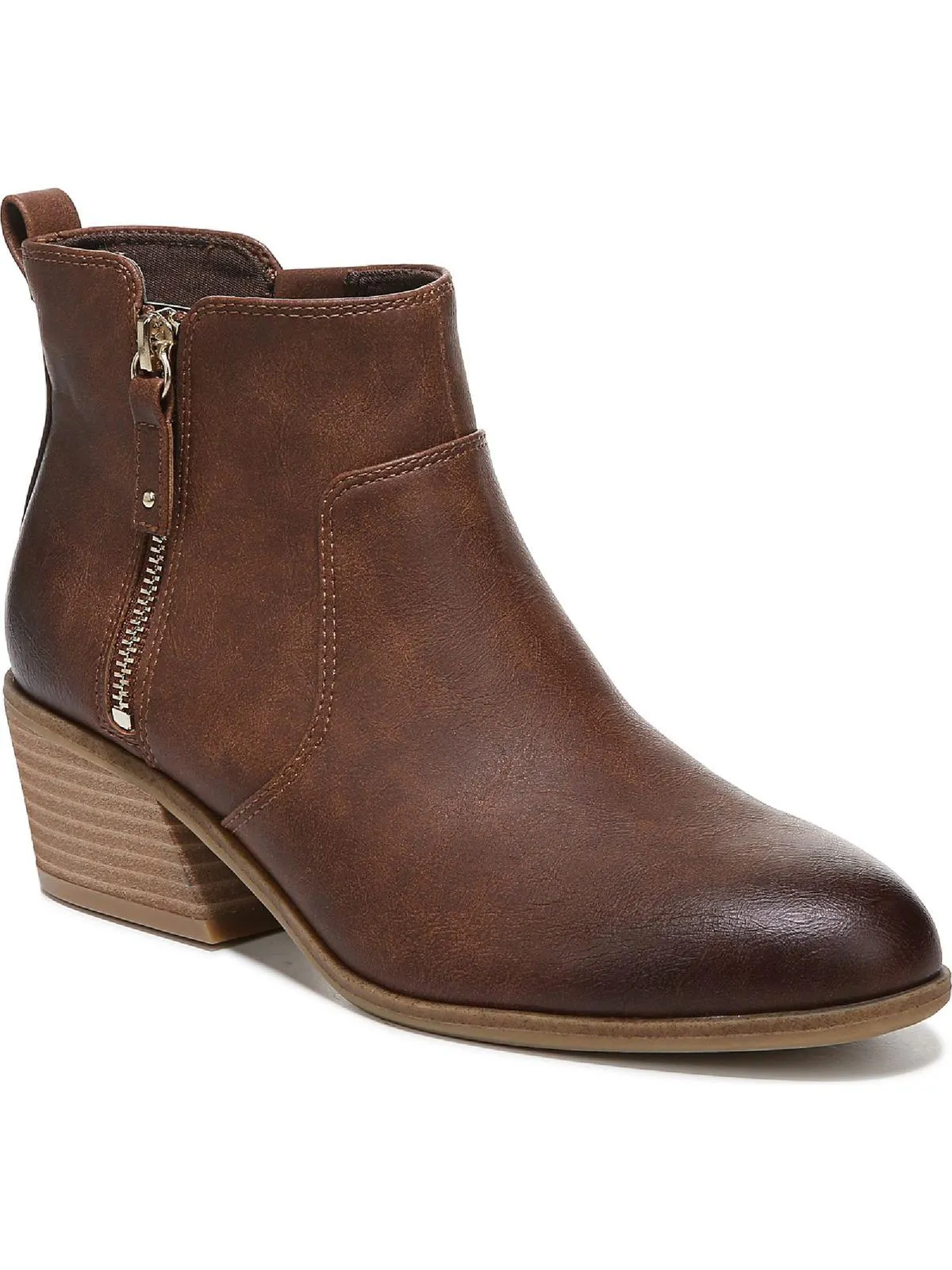 Lawless Womens Faux Leather Almond Toe Booties