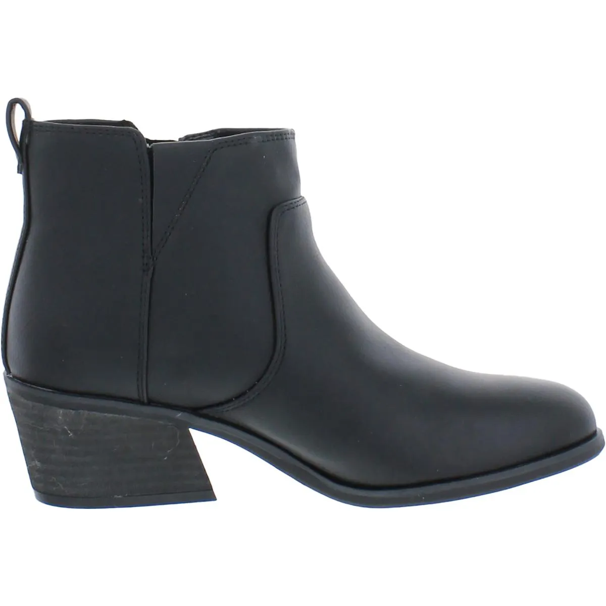 Lawless Womens Faux Leather Almond Toe Booties