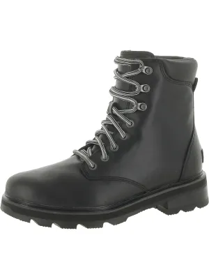 Lennox Lace STKD Womens Leather Booties Ankle Boots