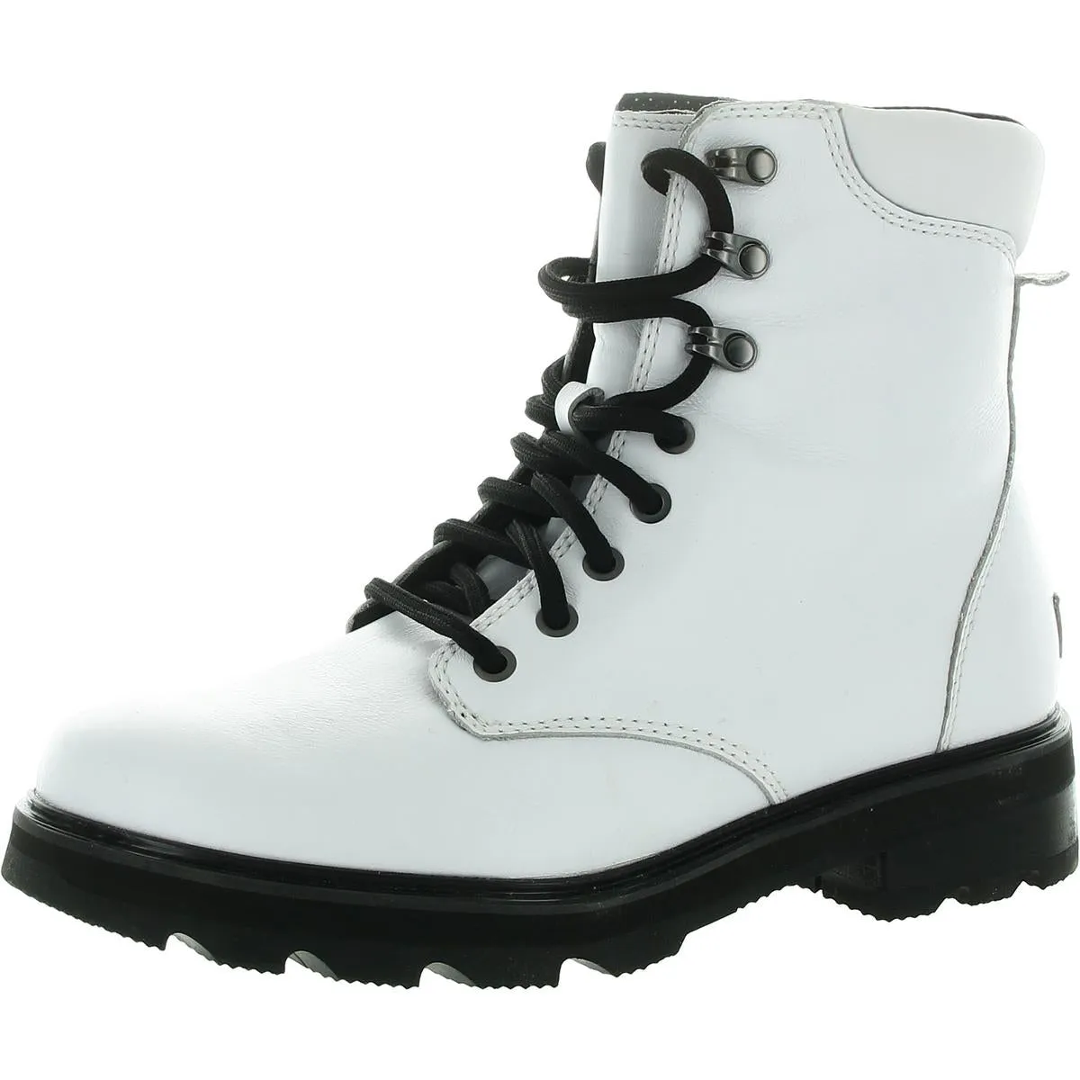 Lennox Lace STKD Womens Leather Booties Ankle Boots