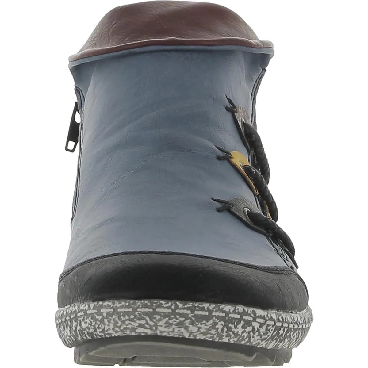Liv 82 Womens Faux Leather Ankle Booties