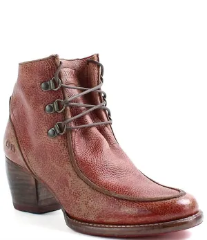 Mage Lace-Up Leather Ankle Boots In Adobe Lux
