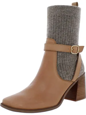 Marci Womens Leather Sock Ankle Boots