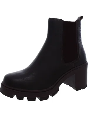 Marion Womens Lugged Sole Slip On Ankle Boots