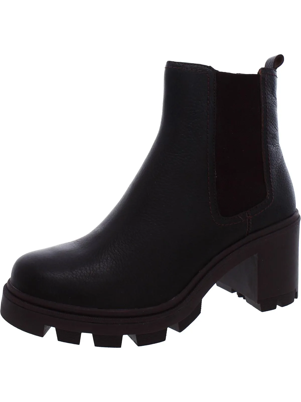 Marion Womens Lugged Sole Slip On Ankle Boots