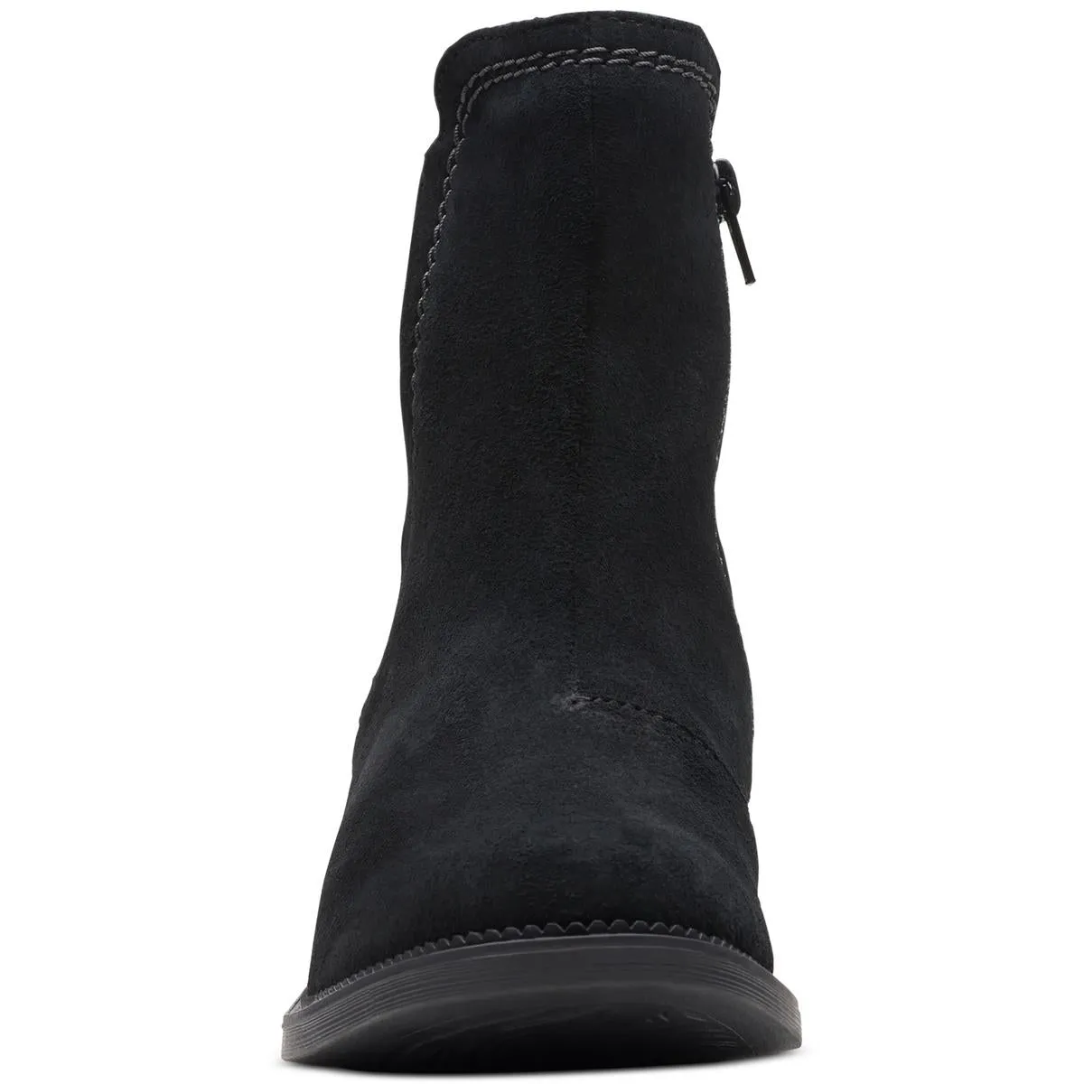 Maye Zip Womens Suede Stretch Booties