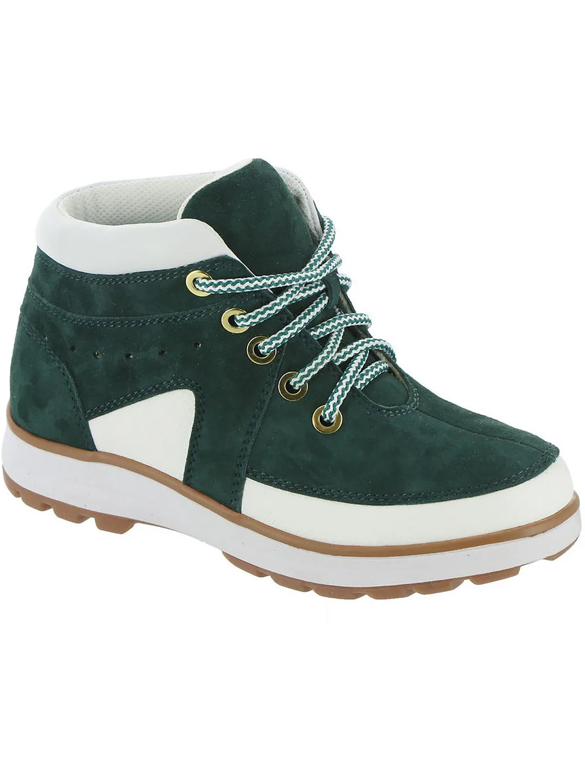 Mazie Womens Leather Round Toe Ankle Boots
