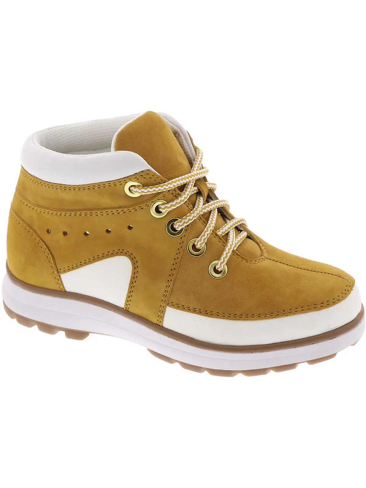 Mazie Womens Leather Round Toe Ankle Boots