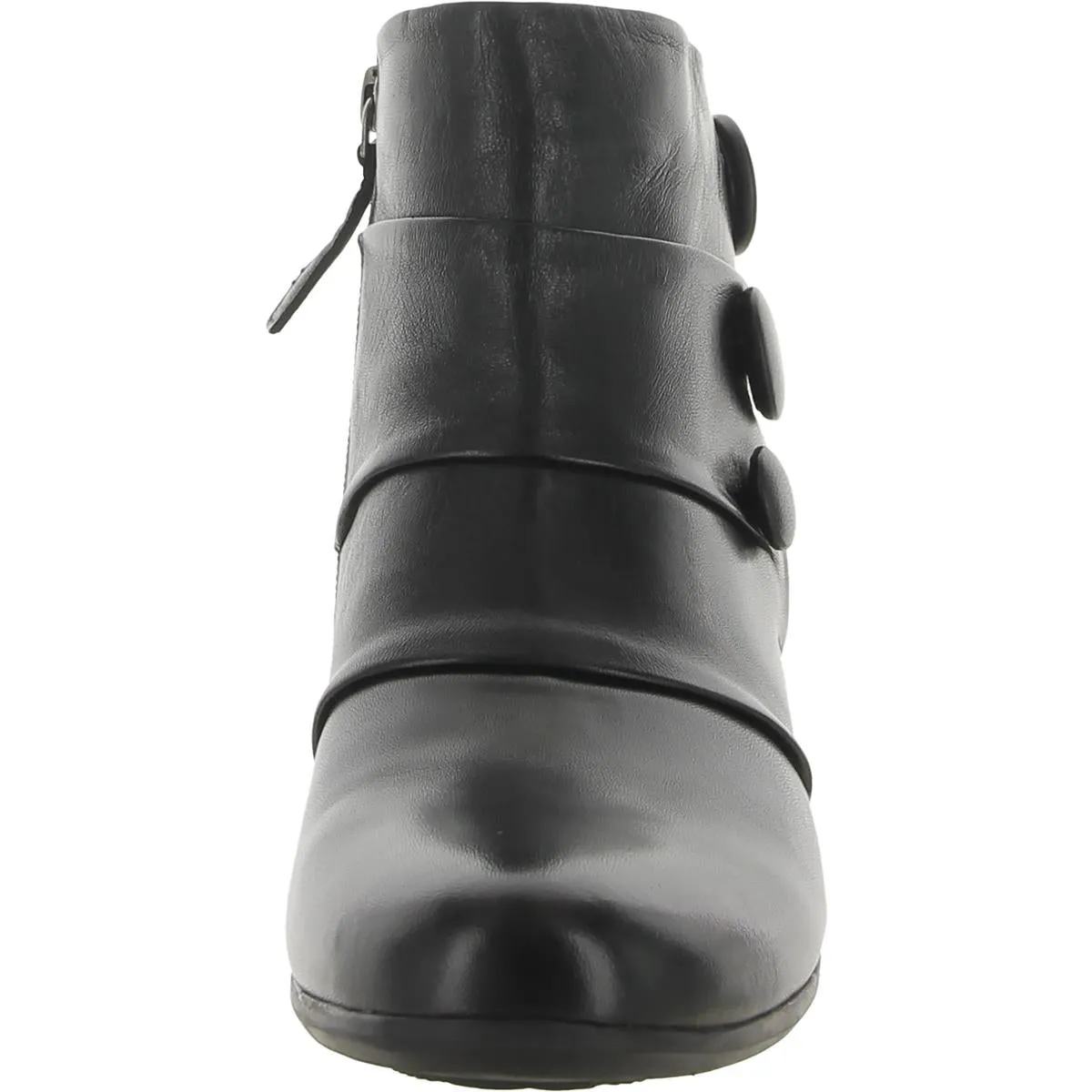 Mila Womens Leather Button Ankle Boots