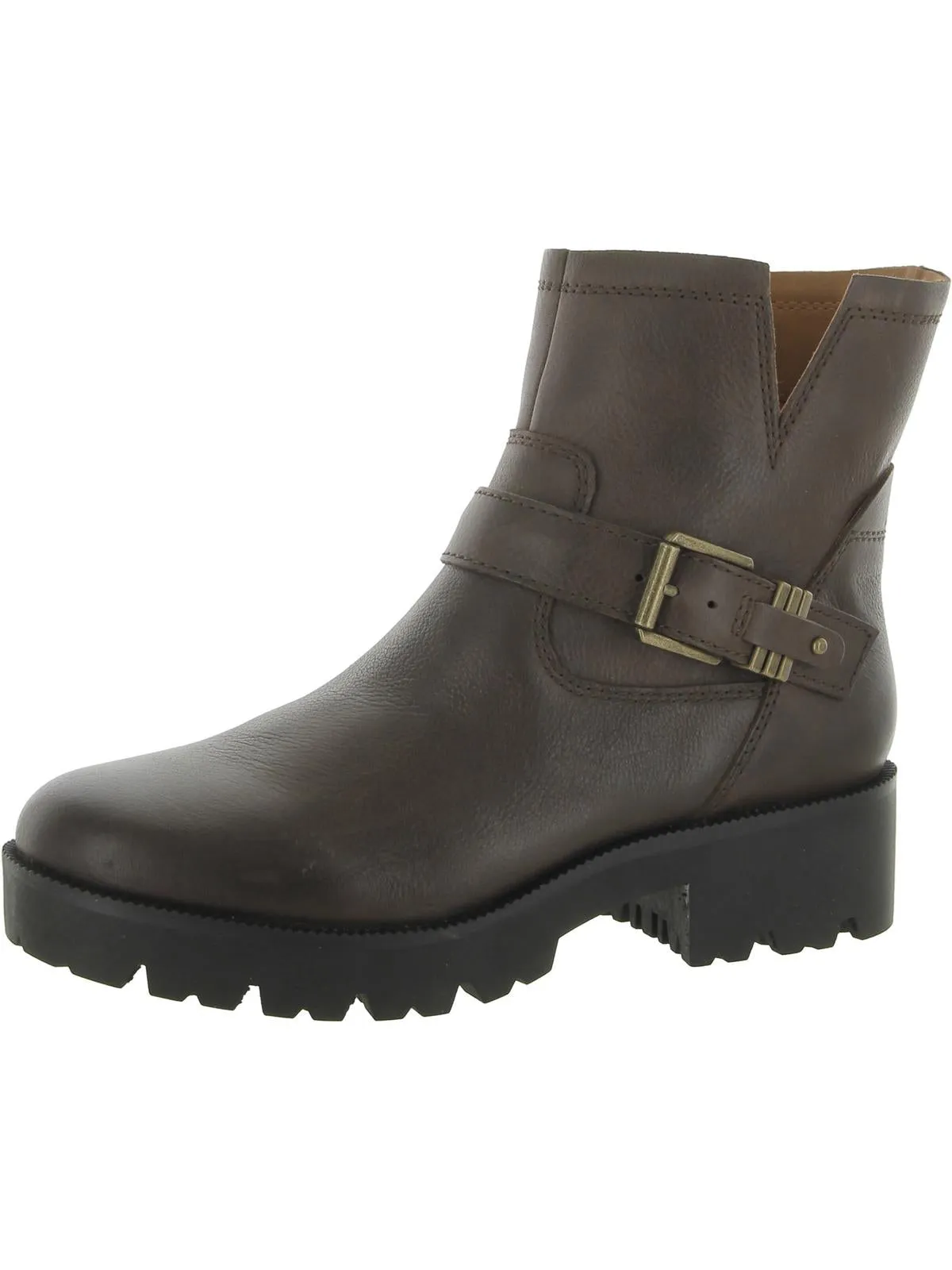 Miller  Womens Leather Lug Sole Booties