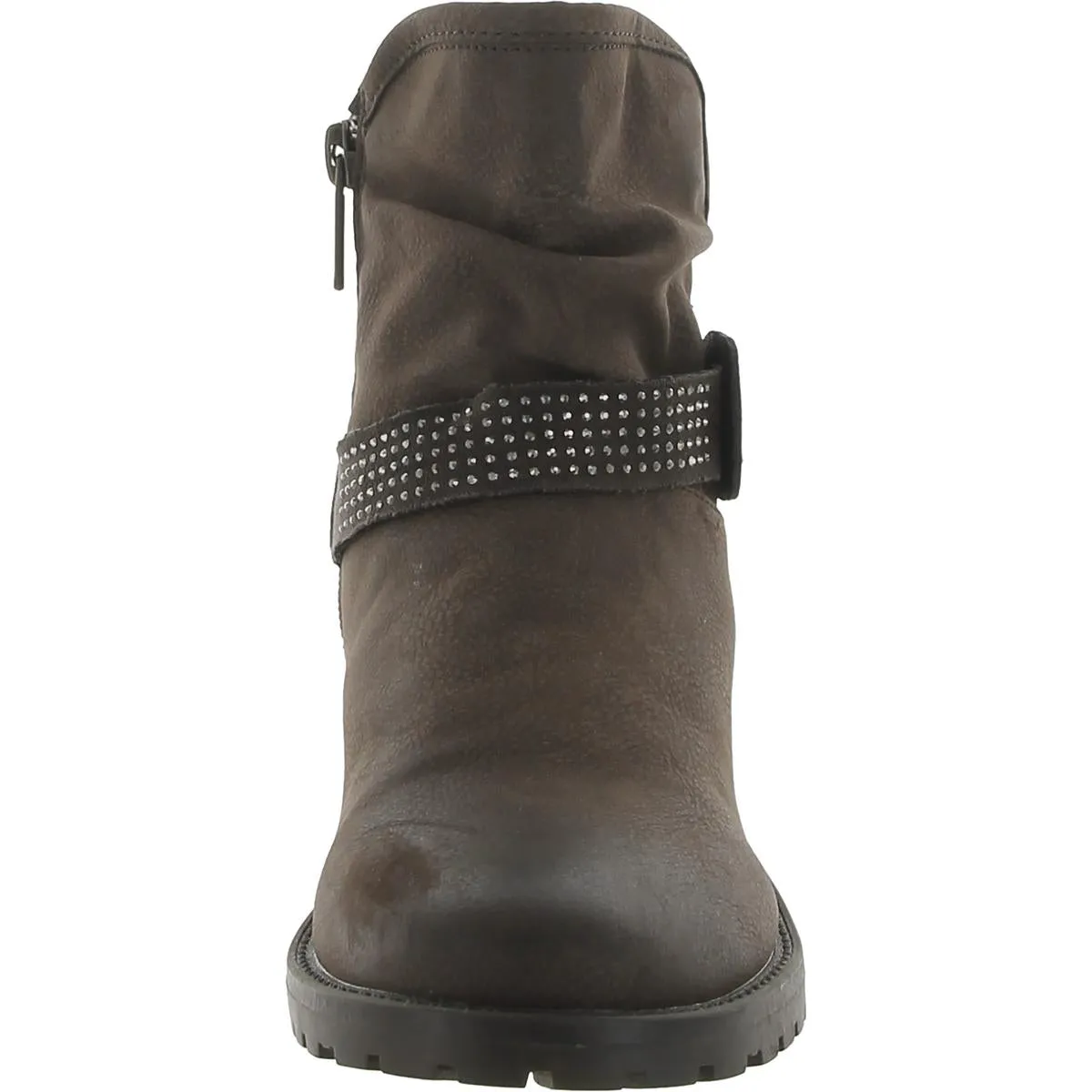 Moto Womens Pull On Lug So Ankle Boots