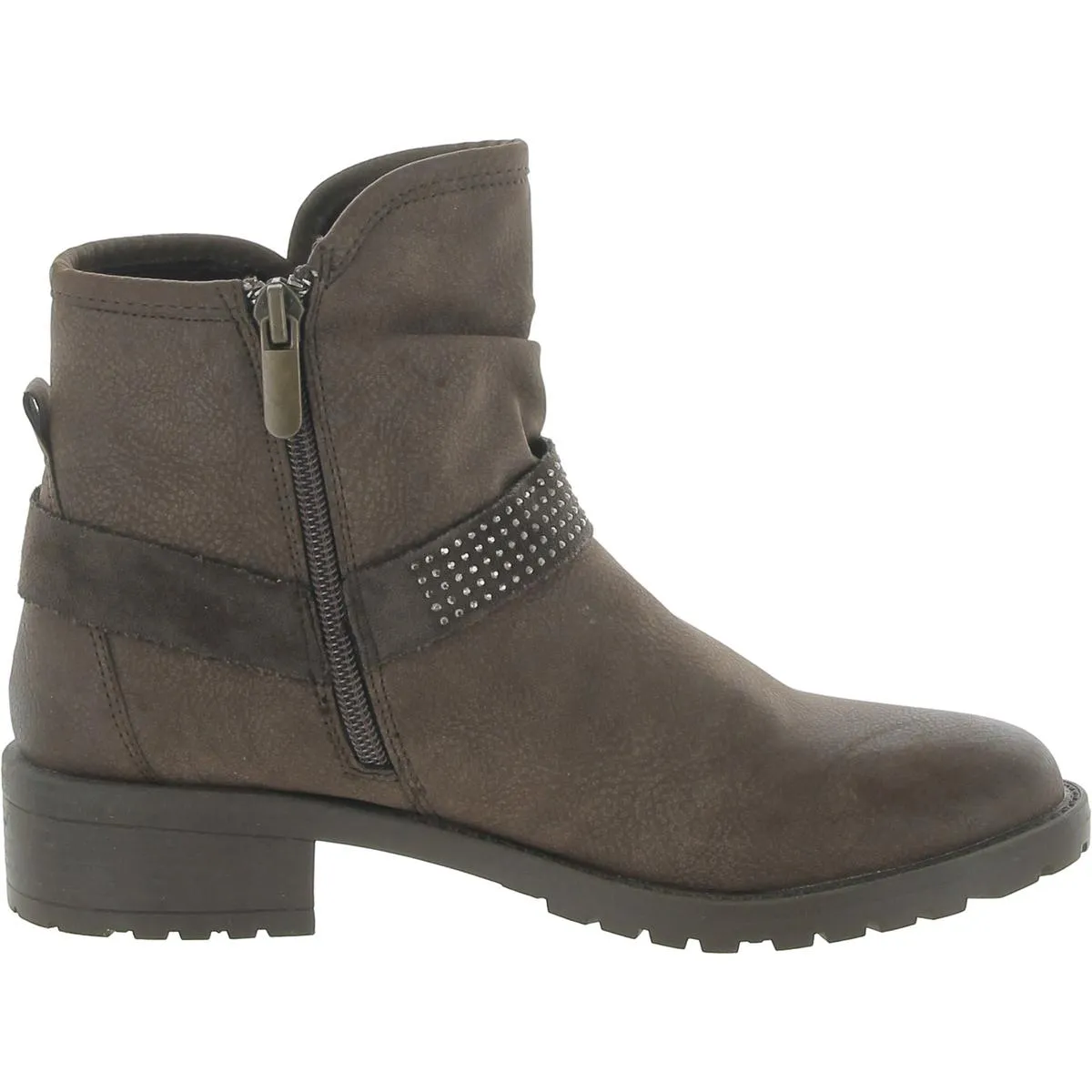 Moto Womens Pull On Lug So Ankle Boots