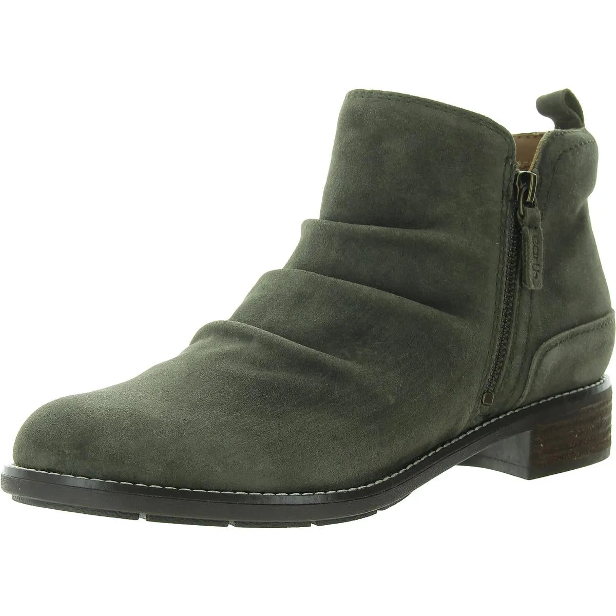 Nadya Womens Leather Ankle Booties