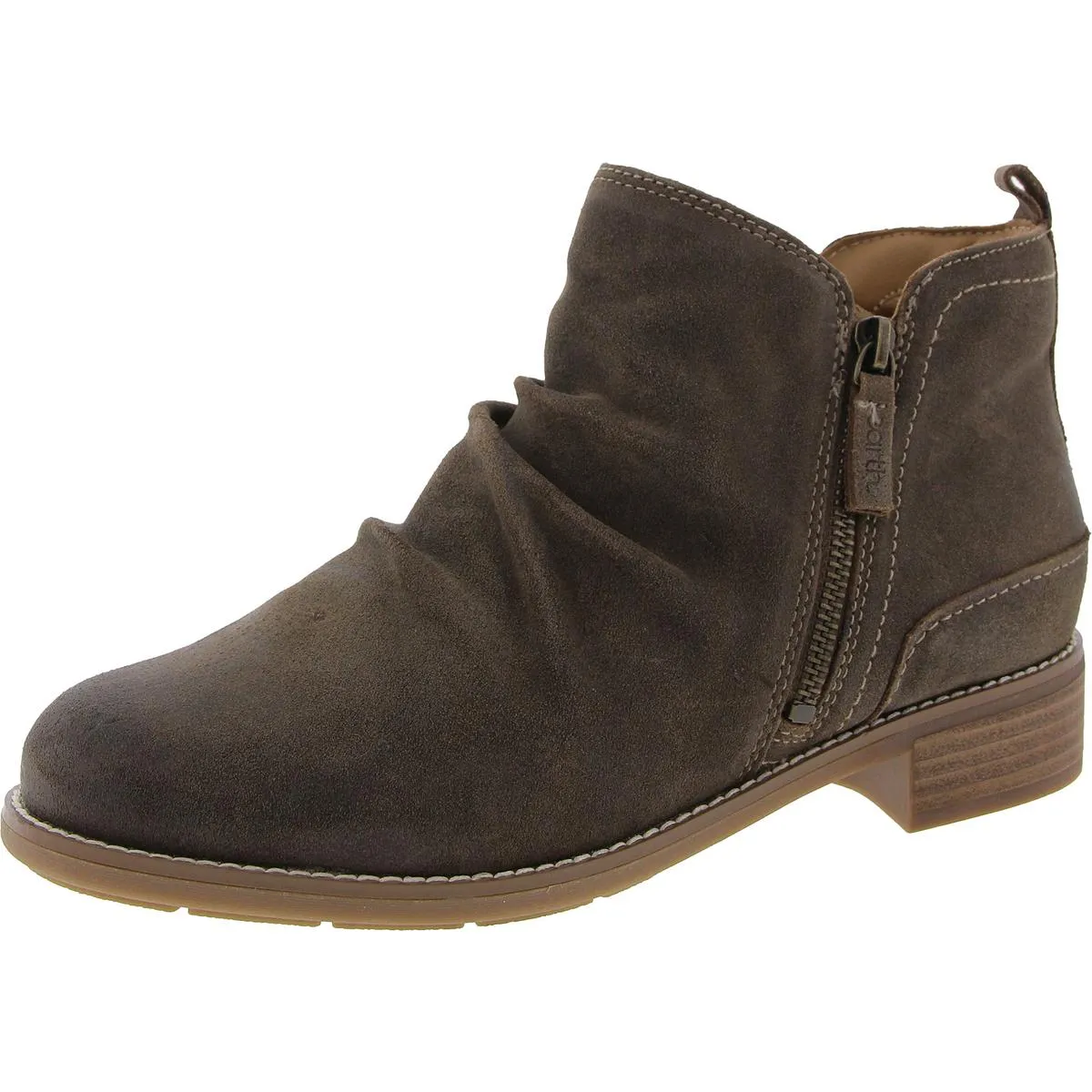Nadya Womens Leather Ankle Booties