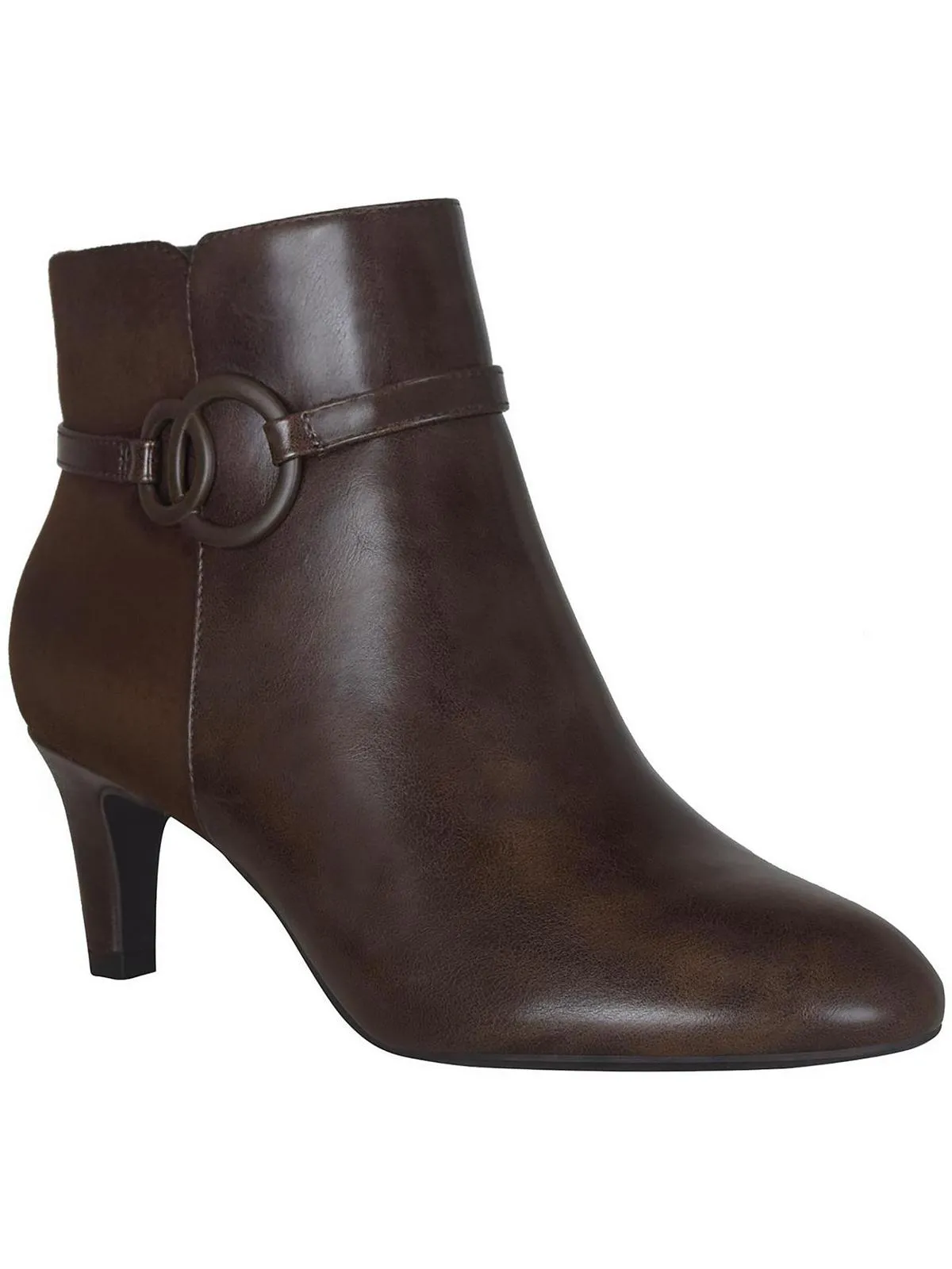 Najila Womens Faux Leather Ankle Booties