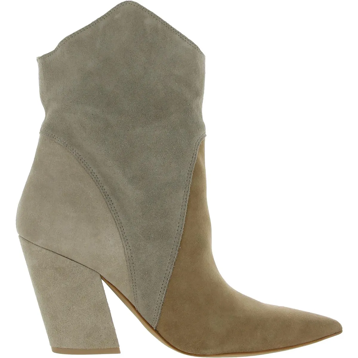 Nestly Womens Suede Two Tone Ankle Boots