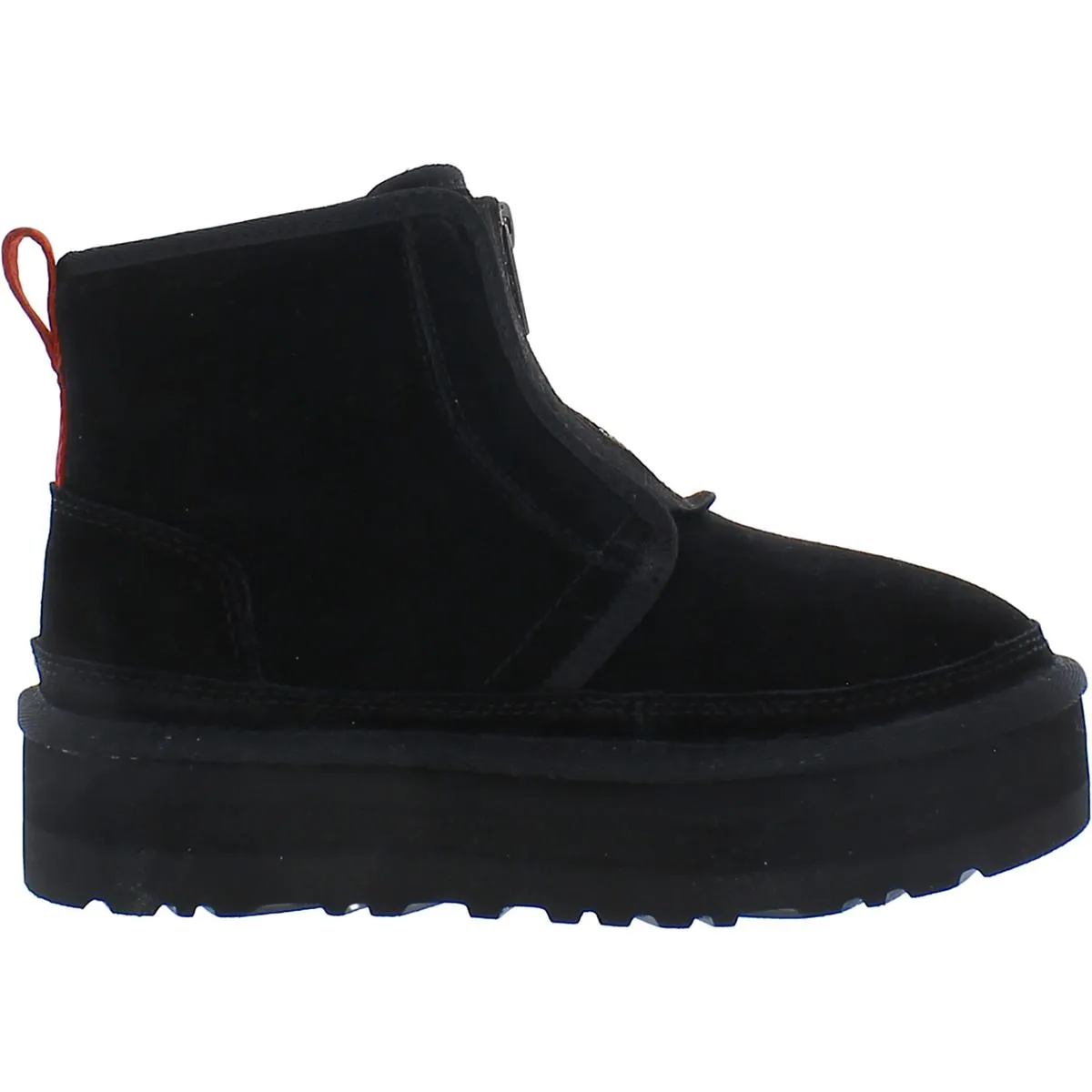 Neumel Womens Suede Faux Fur Lined Ankle Boots