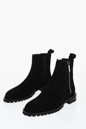 Off-White Suede Combat Booties