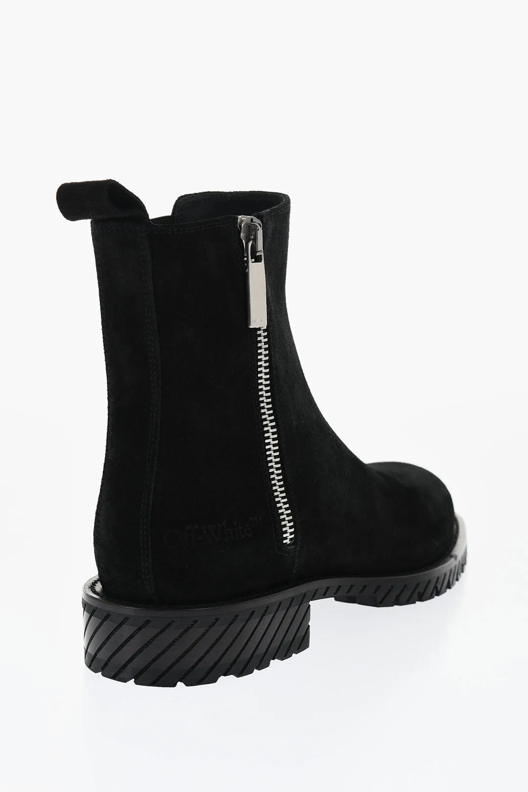 Off-White Suede Combat Booties