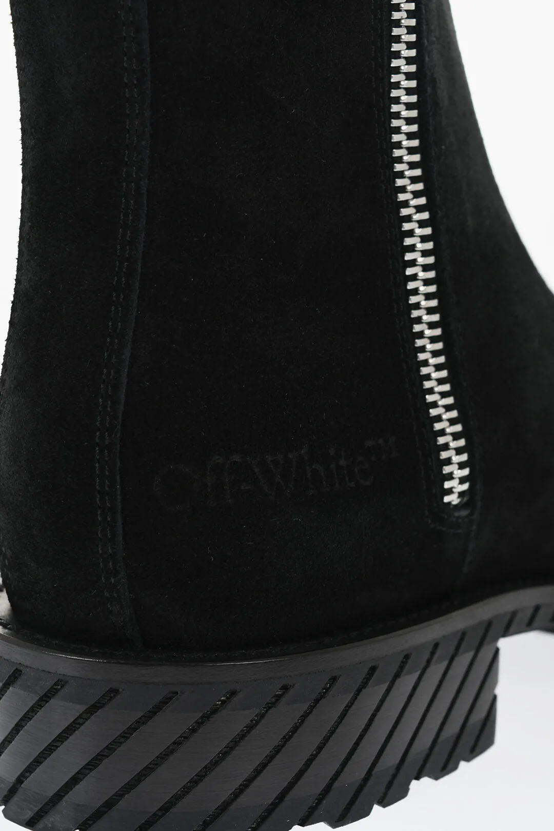 Off-White Suede Combat Booties