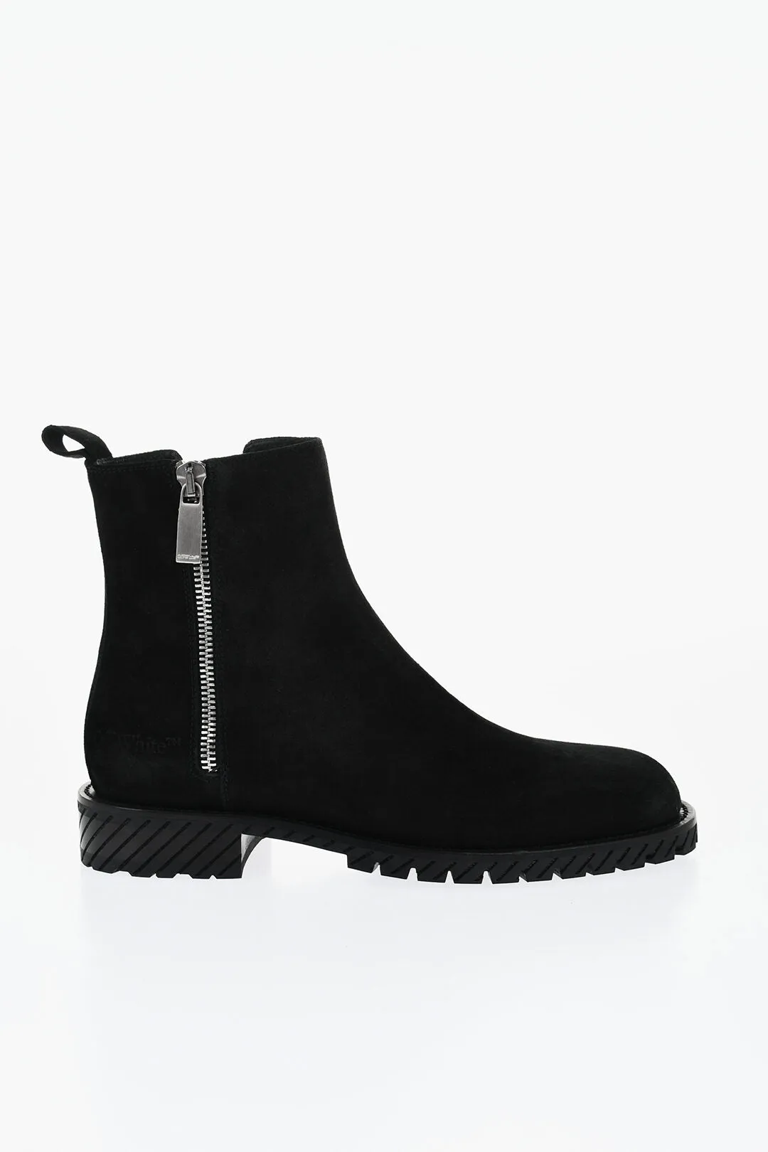 Off-White Suede Combat Booties