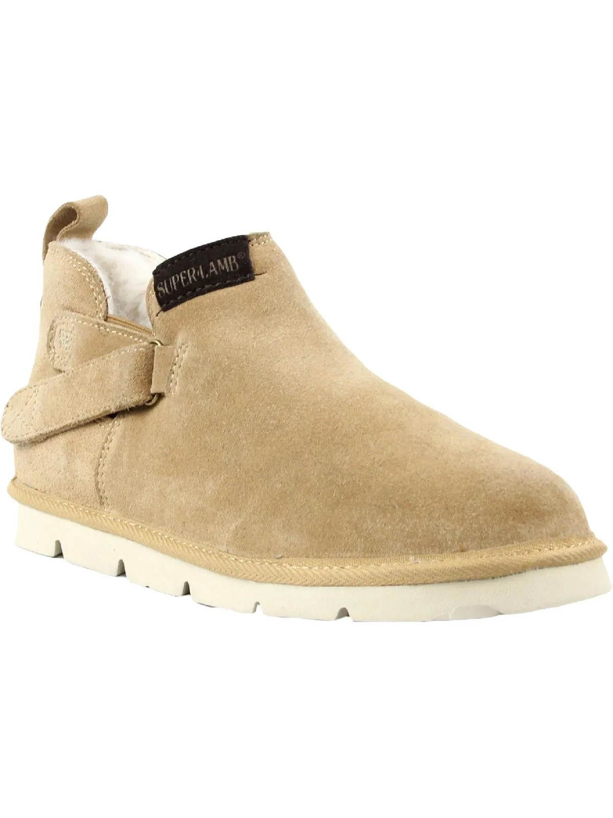 Ongi Womens Suede Faux Fur Booties