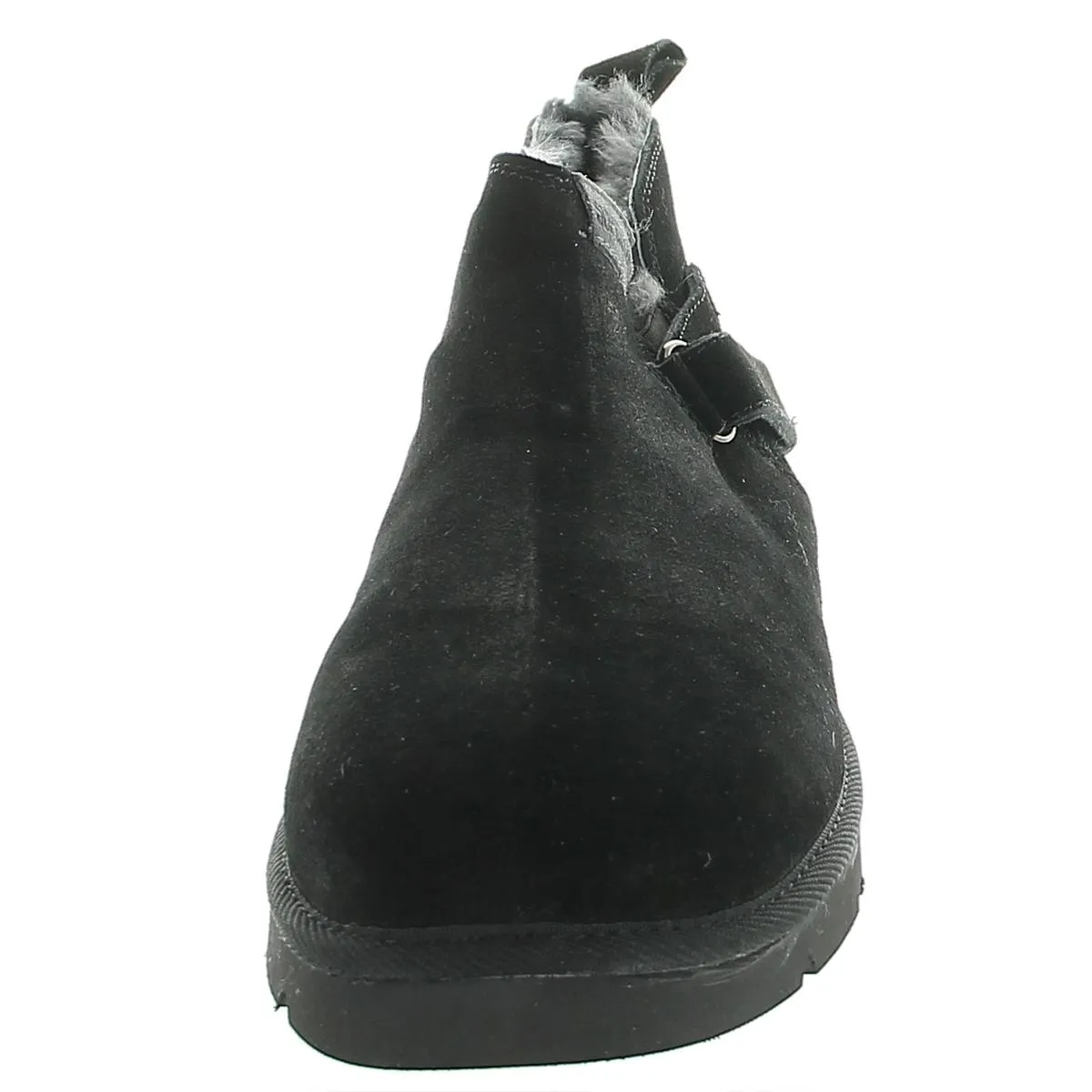 Ongi Womens Suede Faux Fur Booties