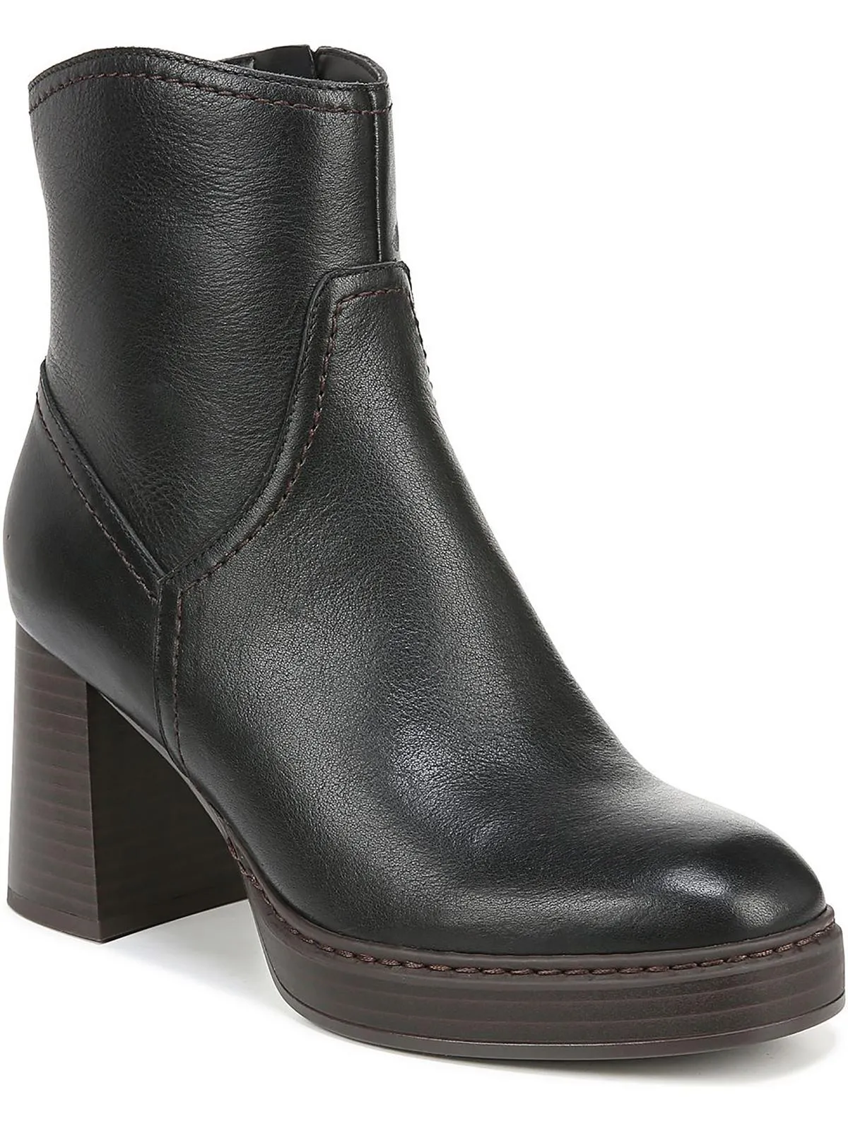 Orlean Womens Padded Insole Block Heel Booties