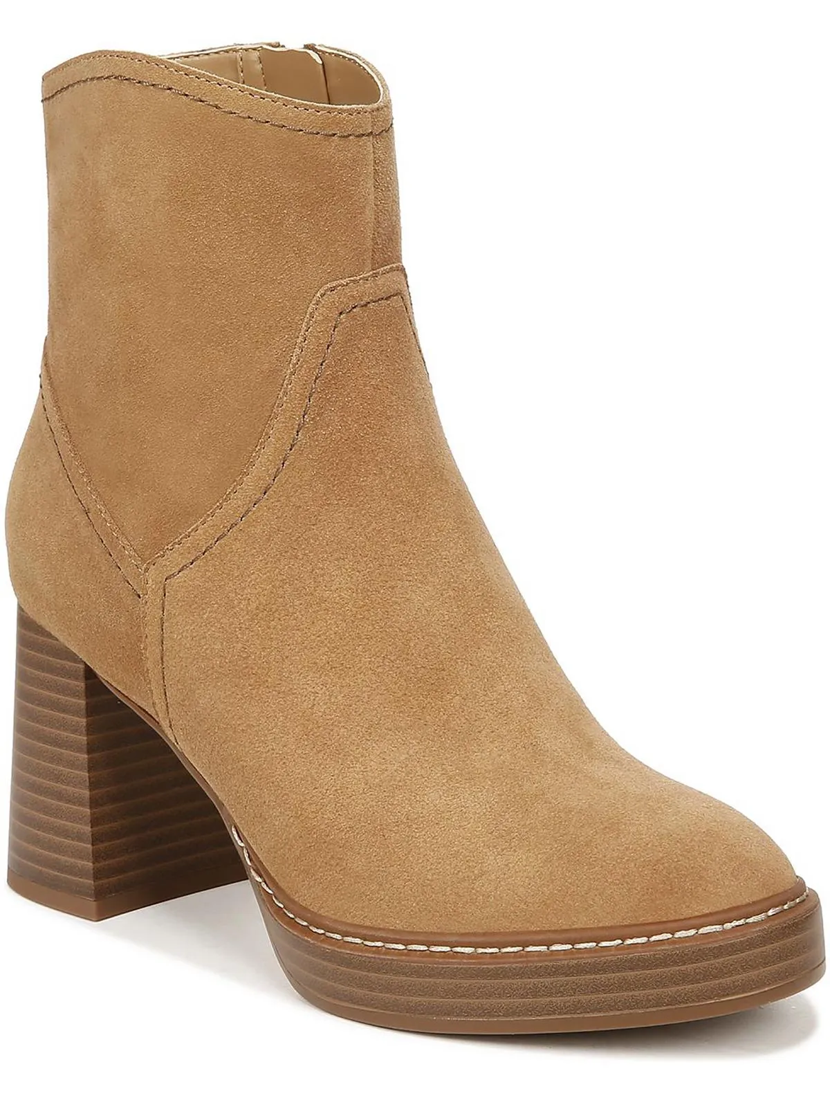 Orlean Womens Padded Insole Block Heel Booties
