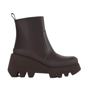 Piero Iris Leather Ankle Boot In Moka