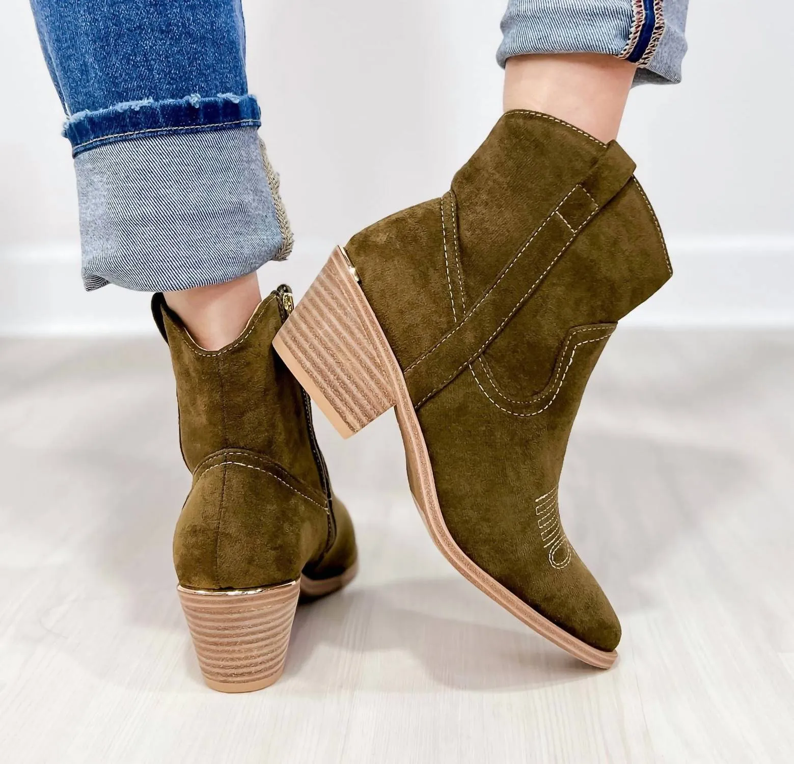 Quittin Time Western Boot In Dark Green
