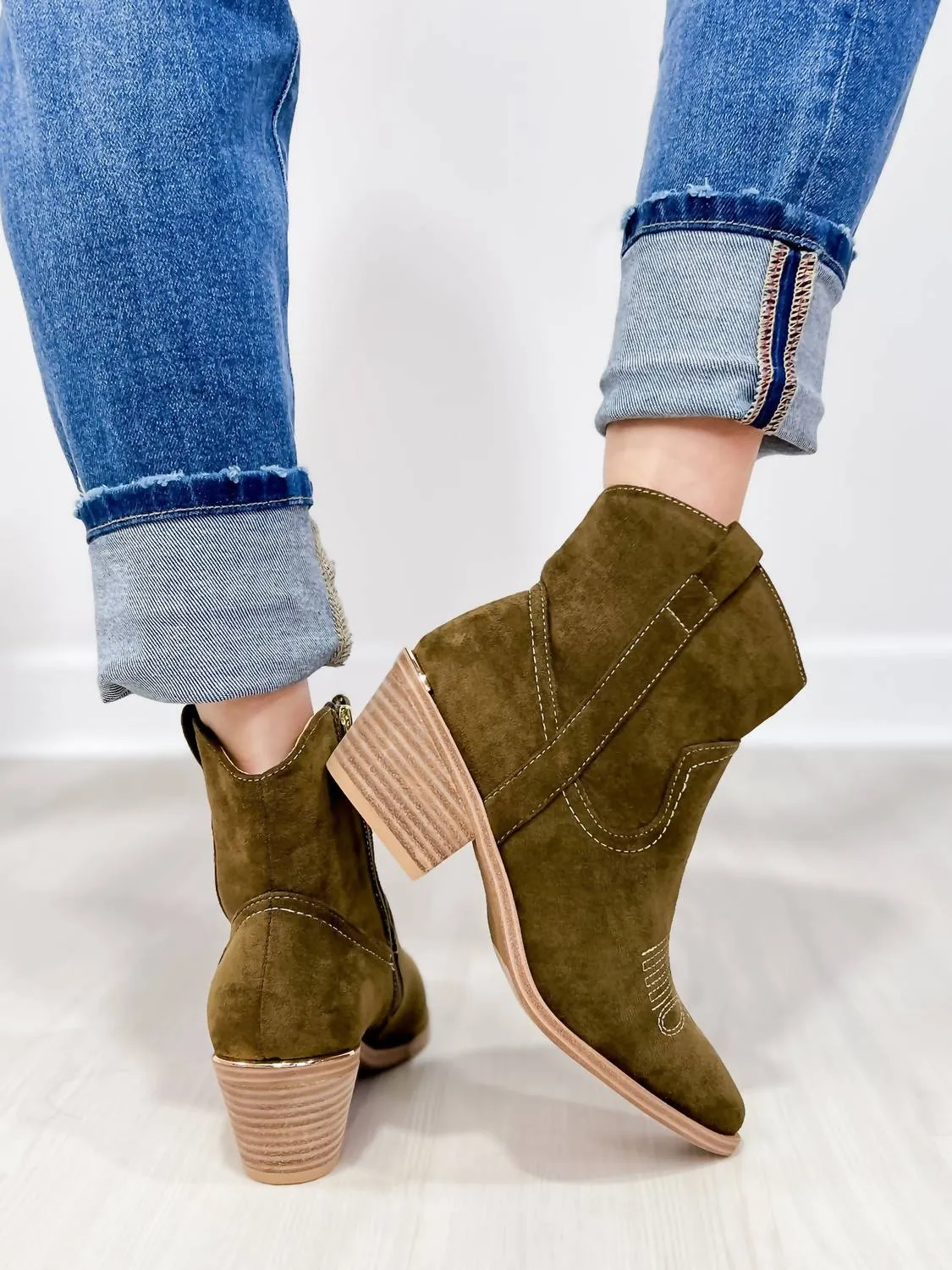 Quittin Time Western Boot In Dark Green