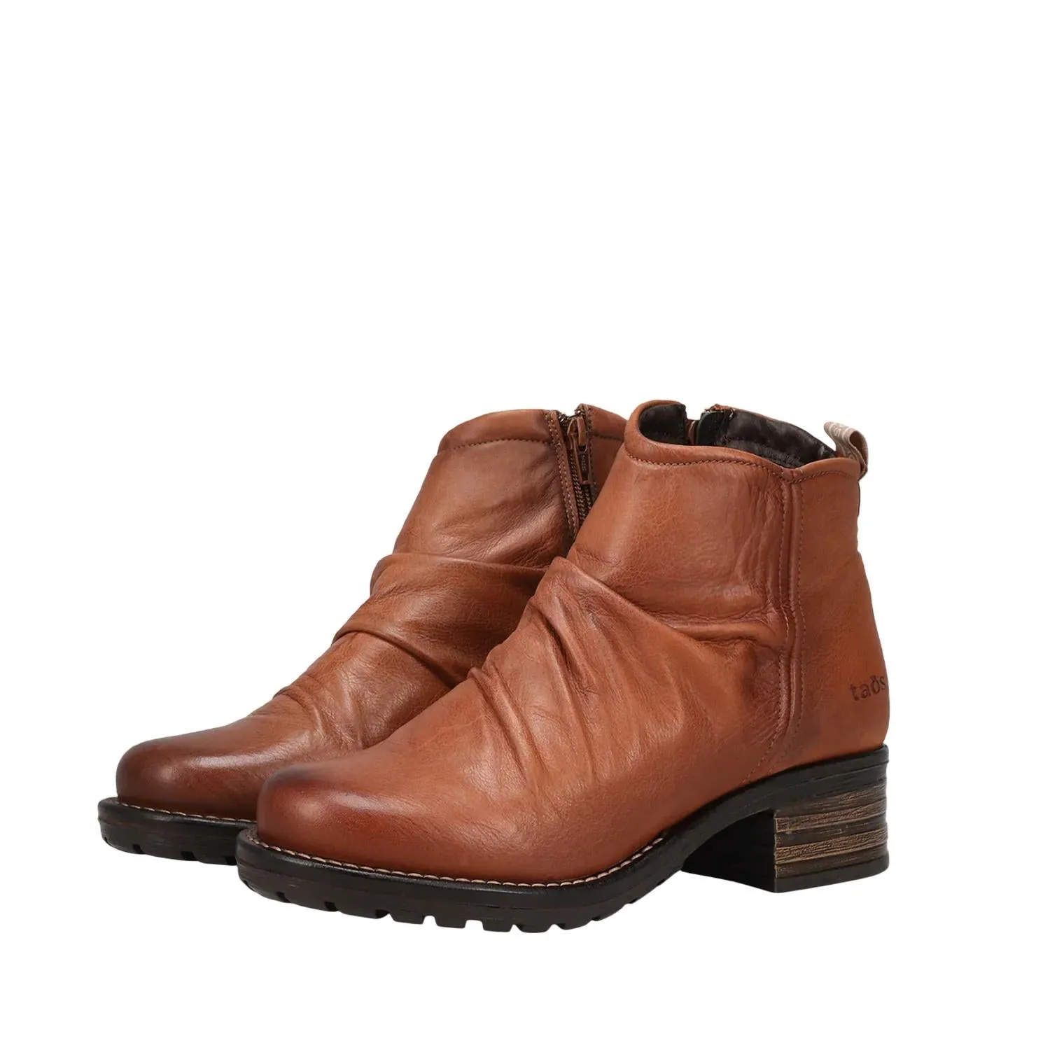Ravelle Side-Zip Ankle Boot In Cognac
