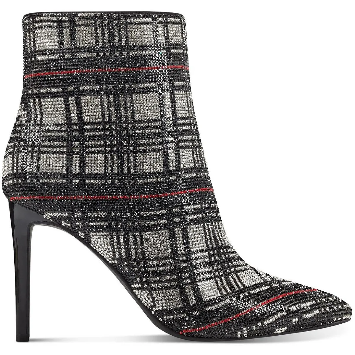 Reisa 4 Womens Rhinestone Plaid Booties