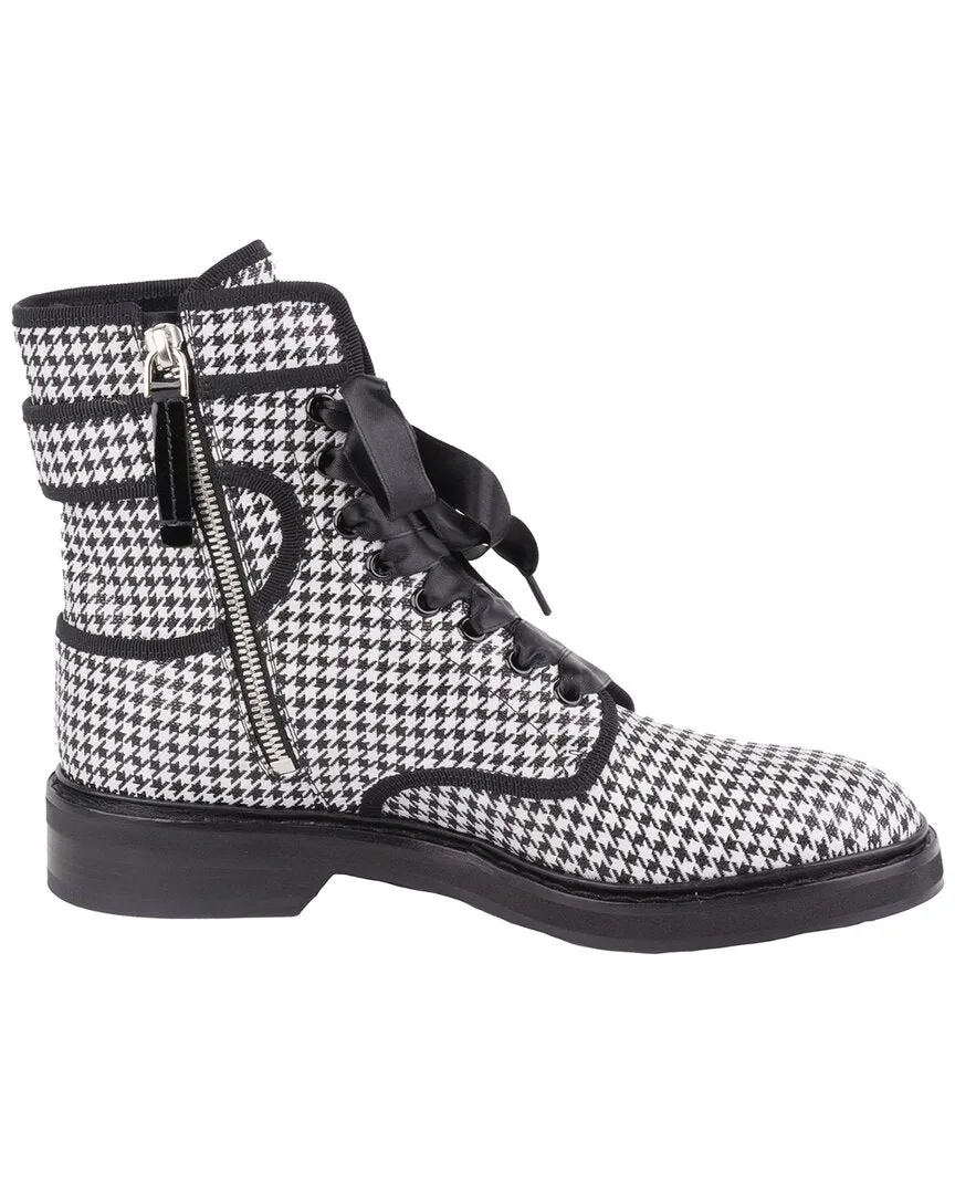 Roger Vivier Viv Rangers Strass Leather Bootie