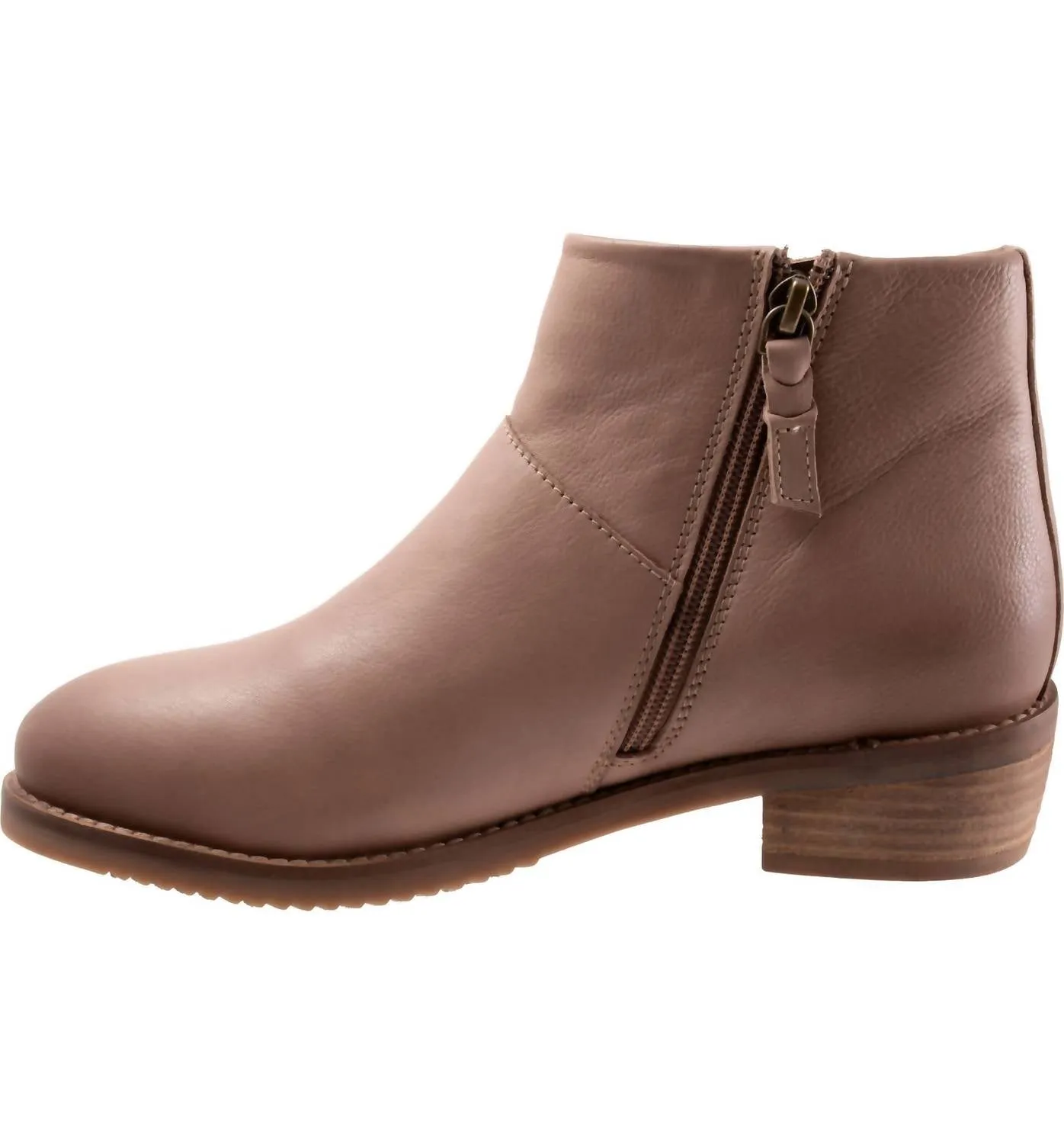 Roselle Ankle Bootie In Stone Leather