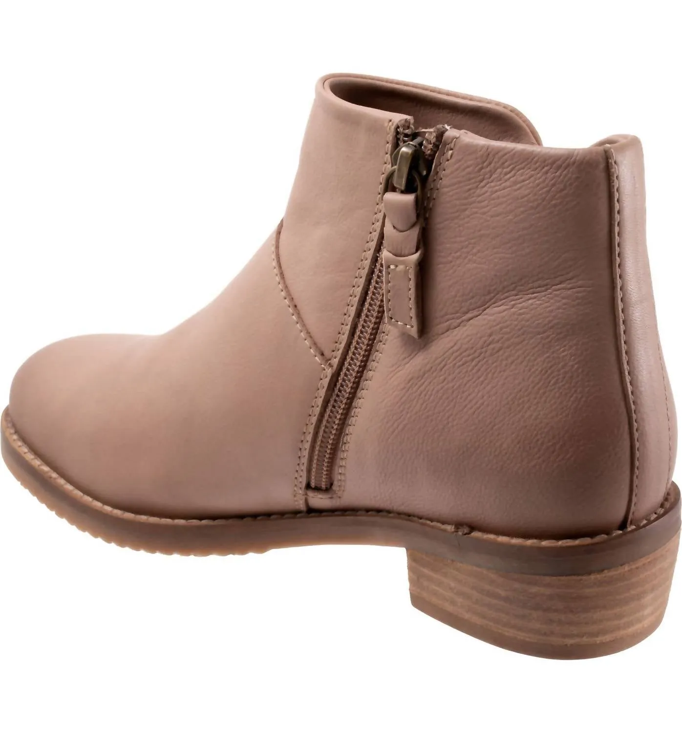 Roselle Ankle Bootie In Stone Leather