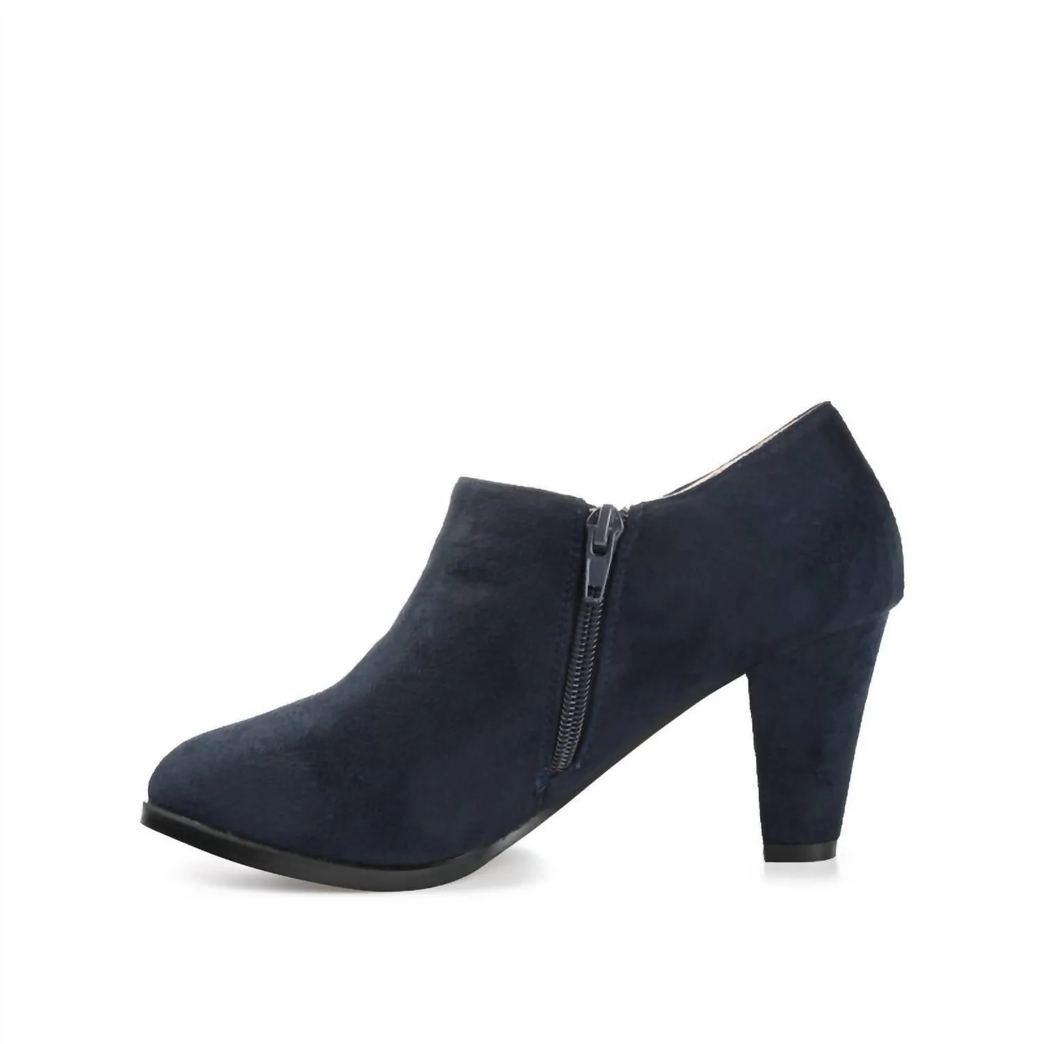 Sanzi Zip-Up Booties In Navy