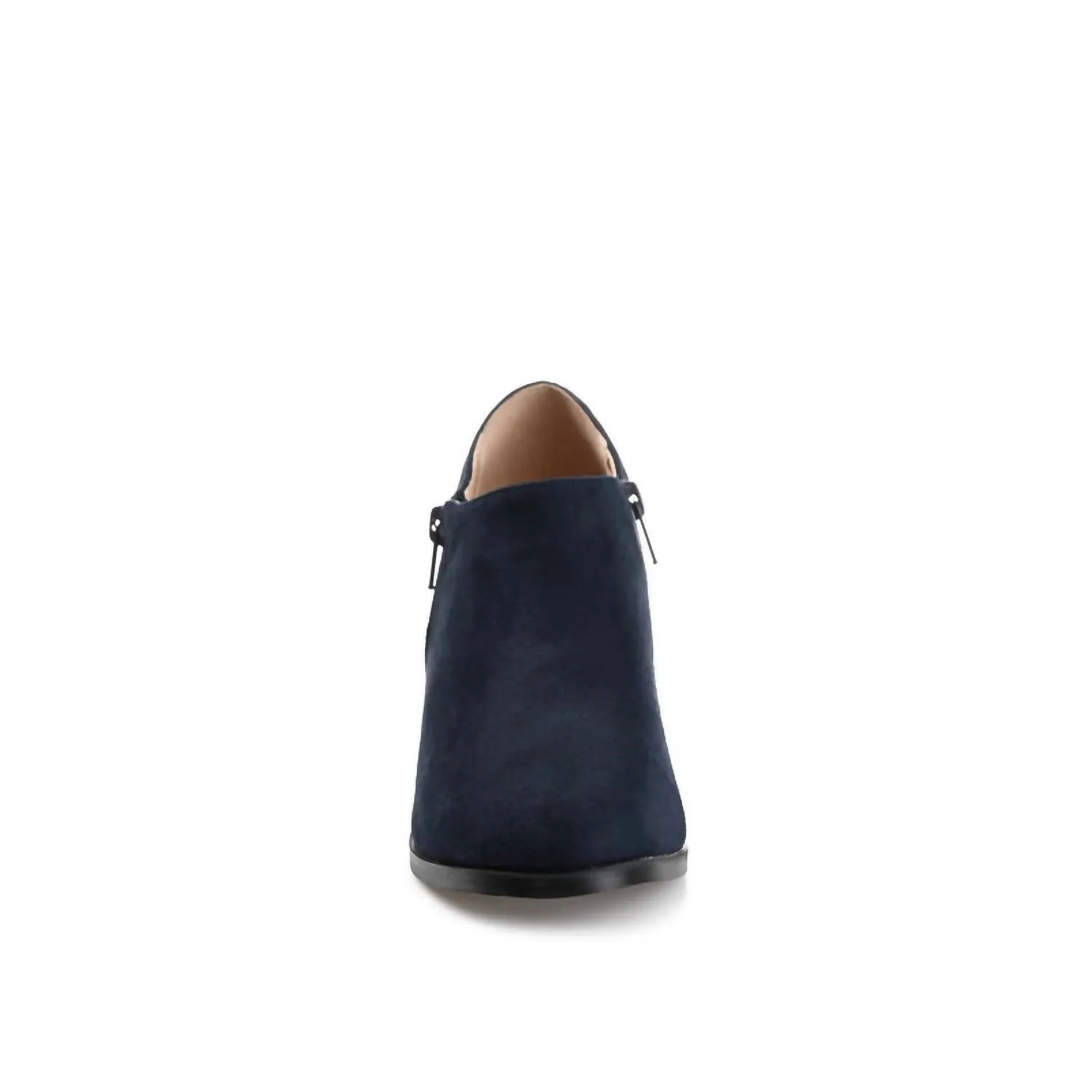 Sanzi Zip-Up Booties In Navy