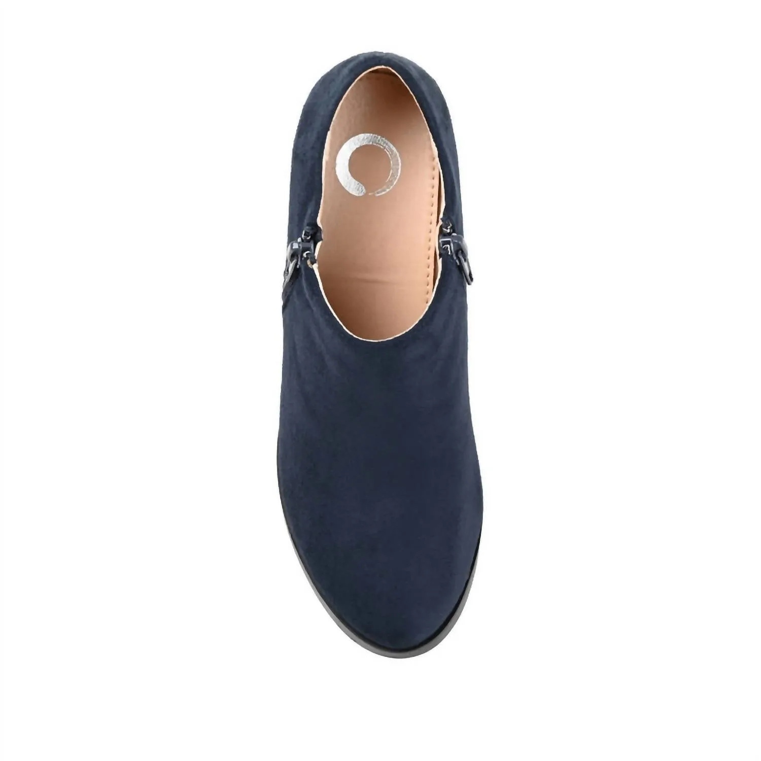 Sanzi Zip-Up Booties In Navy